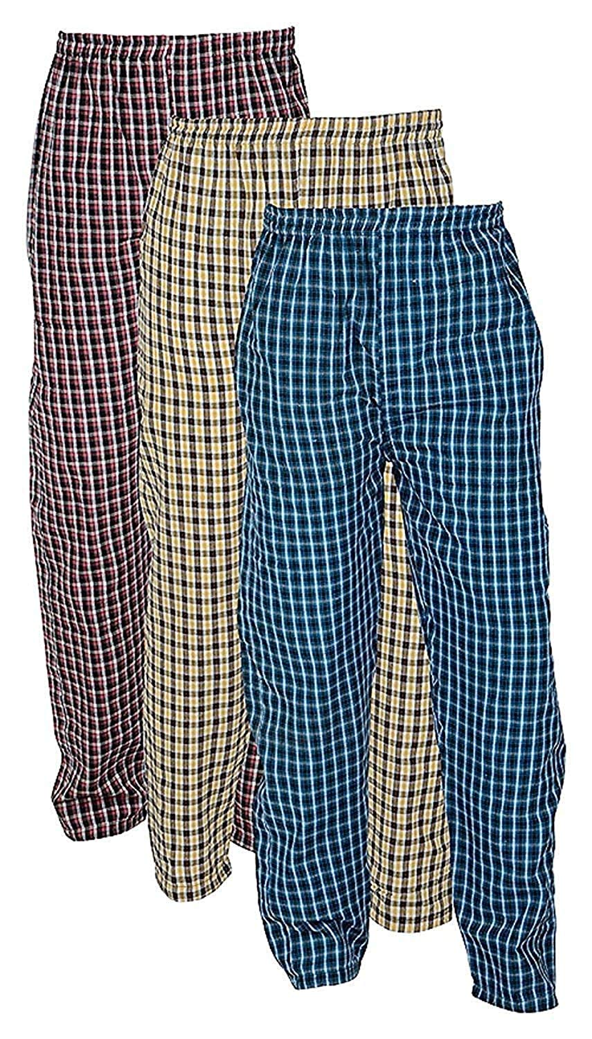 Men's Cotton Checkered Pyjama (Pack of 3) (Check-Pajams-Pack-Of,3-XL_Multicolour_XL)-image-10
