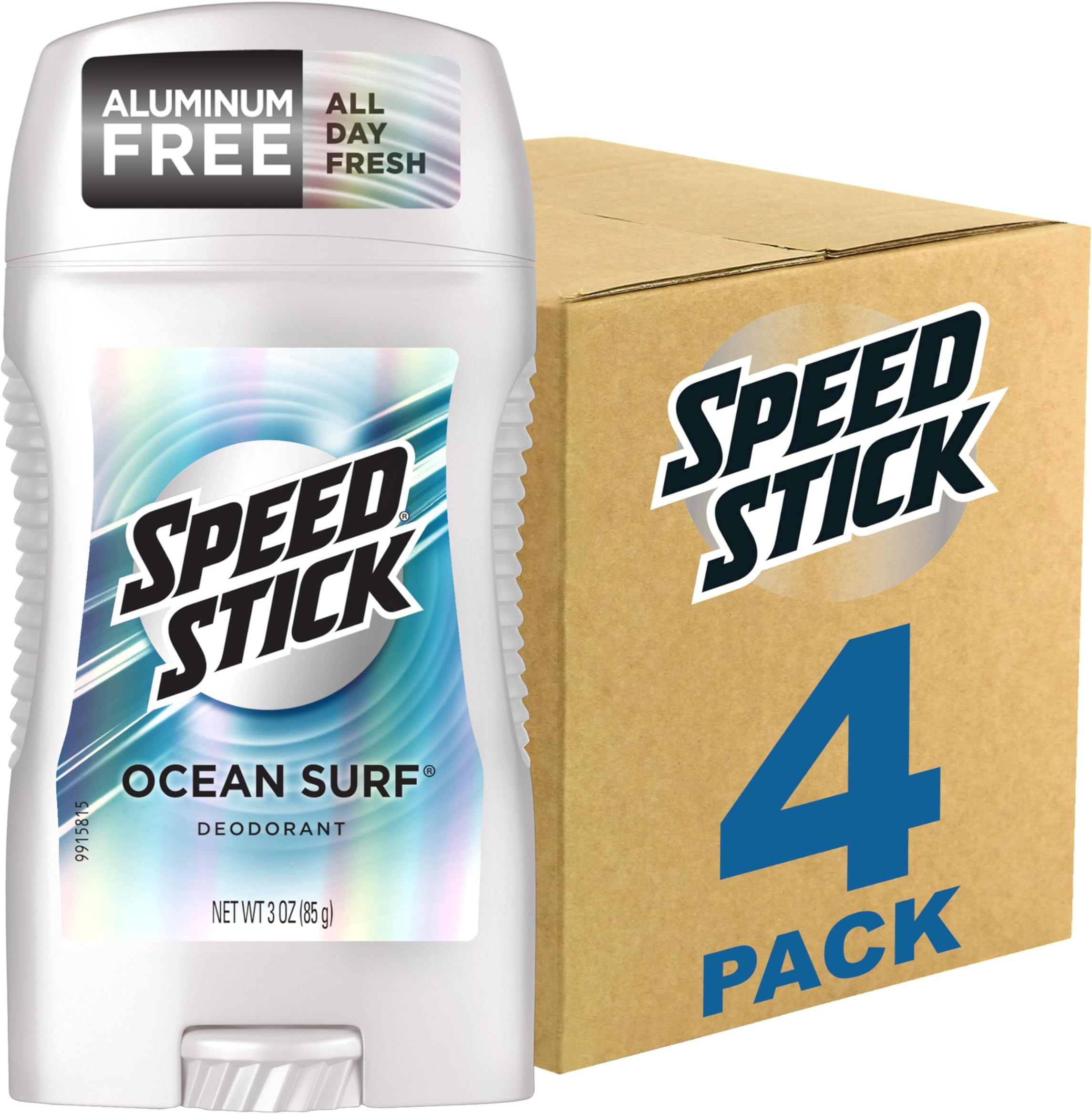 Speed Stick Men's Deodorant, Ocean Surf, 3 Ounce, 4 Pack, Packaging may Vary
