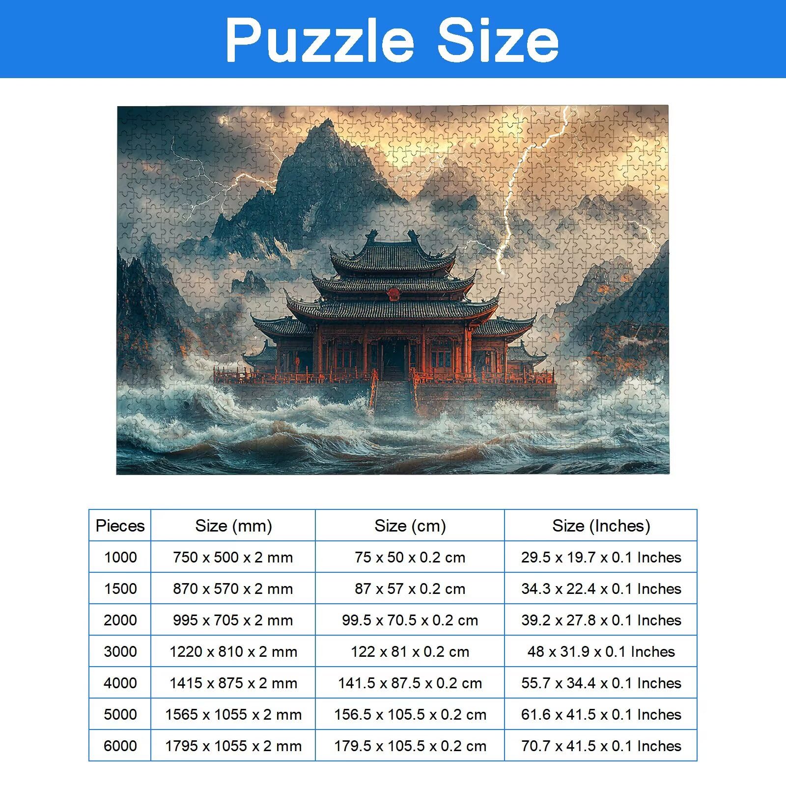 Puzzle 4000 Piezas Mundo Maravilloso, Puzzle Paisaje con Caja para Adultos, 141.5x87.5cm, 4000 Piezas Rompecabezas Madera para Adultos, Rompecabezas Desafiante para Decoracion Hogar, Regalo, -7207