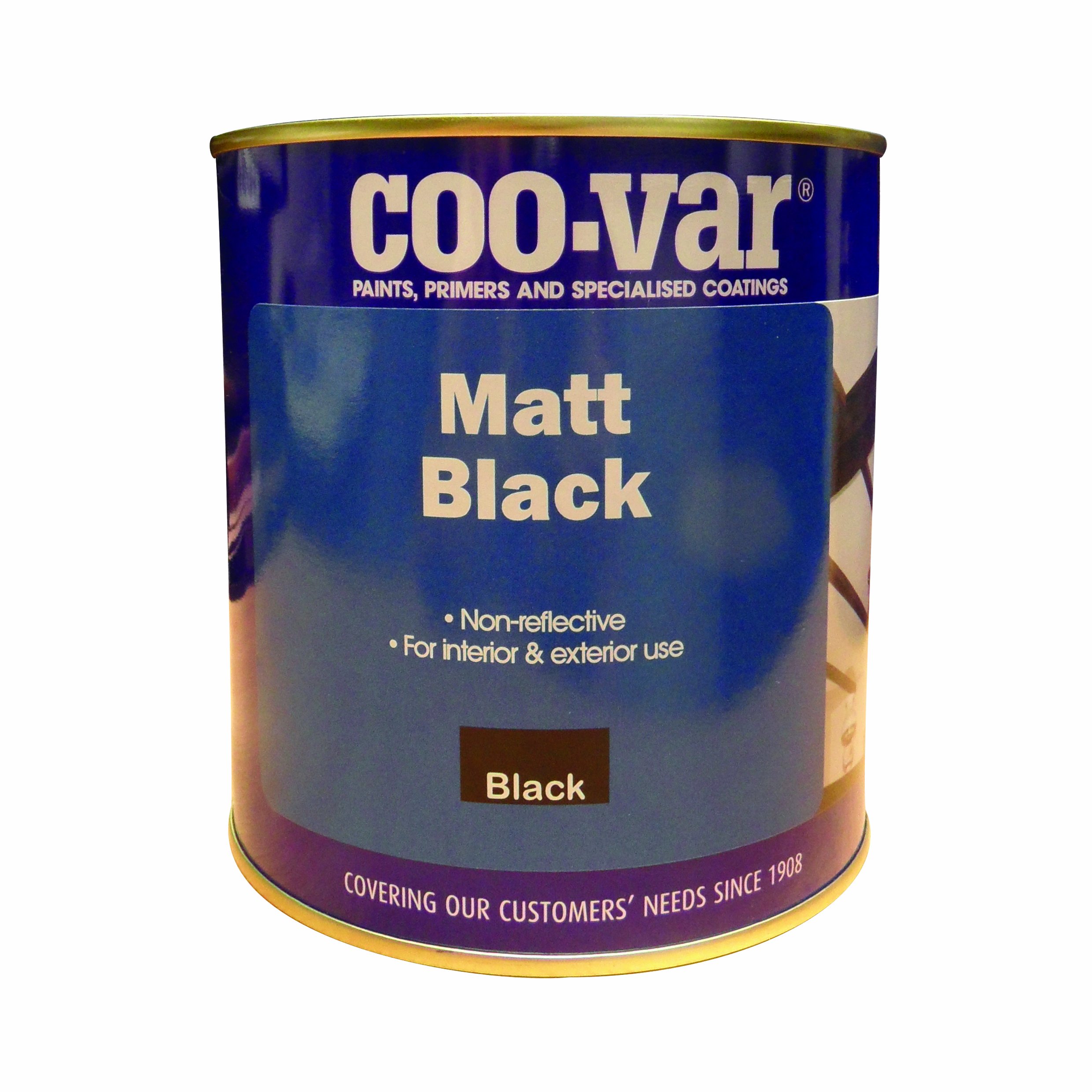 Coo-Var Matt Black Oil Based - Matt Finish - 1 Litre