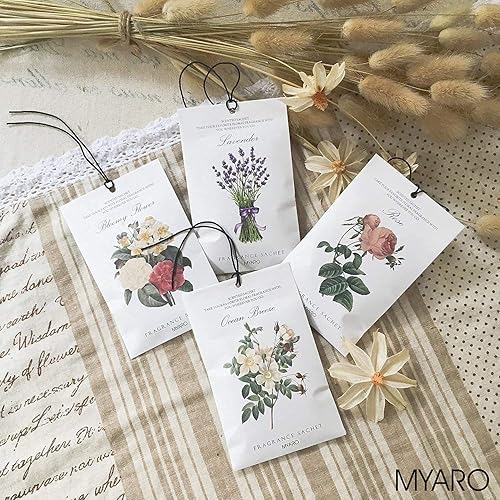 Miniatura 2 de MYARO 12 paquetes de lavanda y 12 paquetes de bolsitas perfumadas de lino, ambientadores para cajones y armarios, bolsas de larga duración,