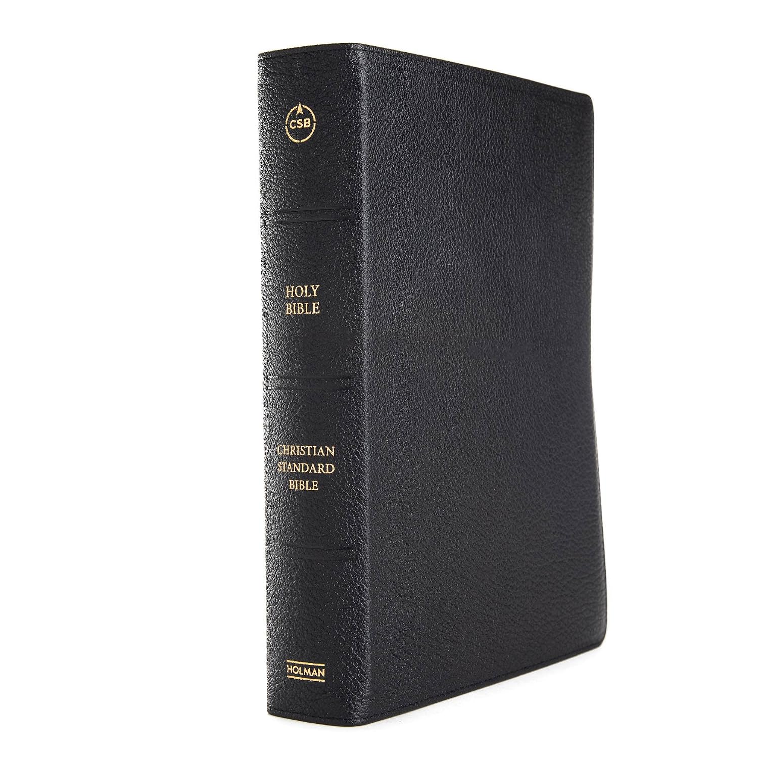 CSB Study Bible, Holman Handcrafted Collection, Black Premium Goatskin, Red Letter, Study Notes and Commentary, Illustrations, Articles, Word Studies, Outlines, Easy-to-Read Bible Serif Type