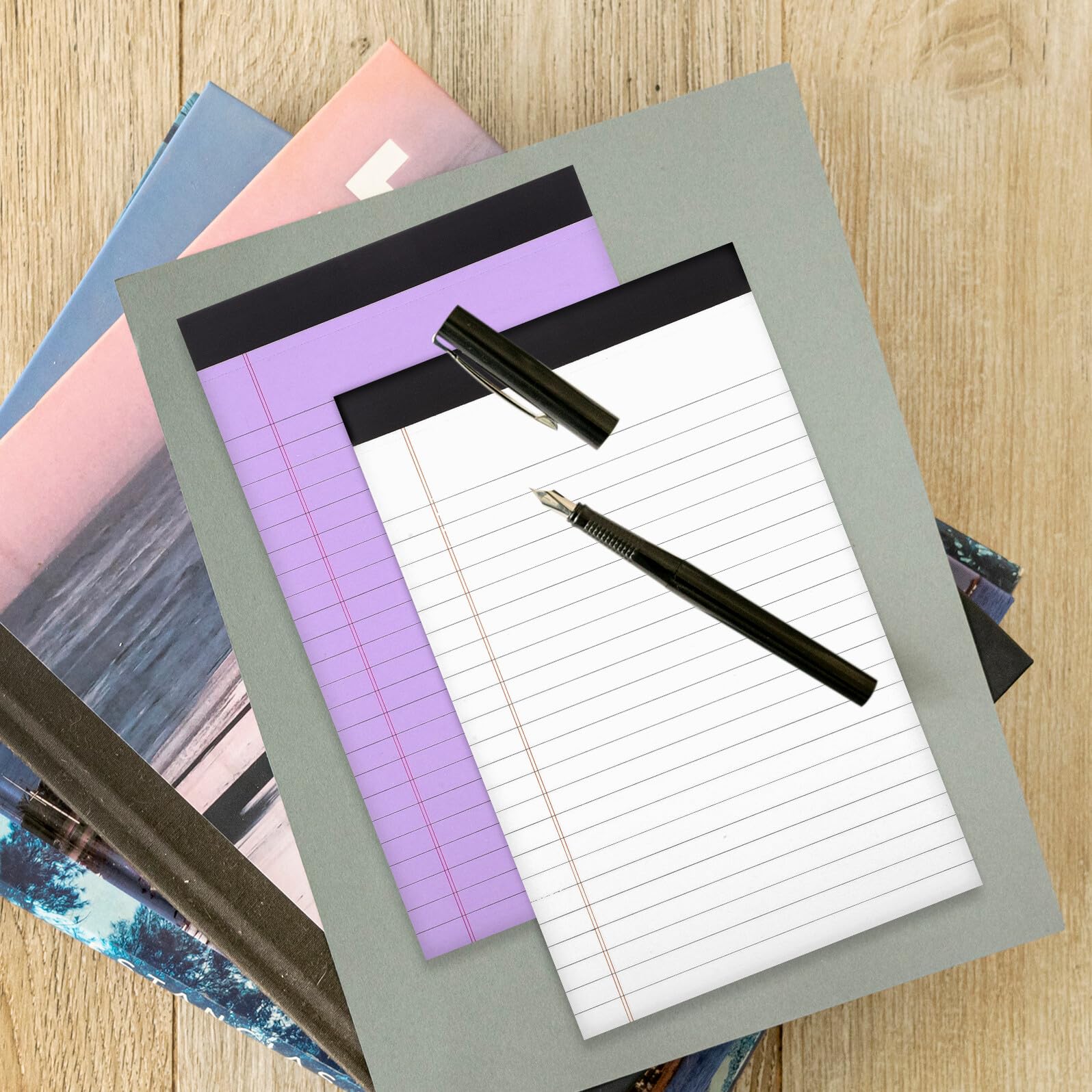 DOITOOL 10 Stück-Pack Farbige Notizblöcke Liniert mit 50 Blatt pro Block aus Papier Leicht Abreißbar für Notizen und Skizzen im Büro oder Studium