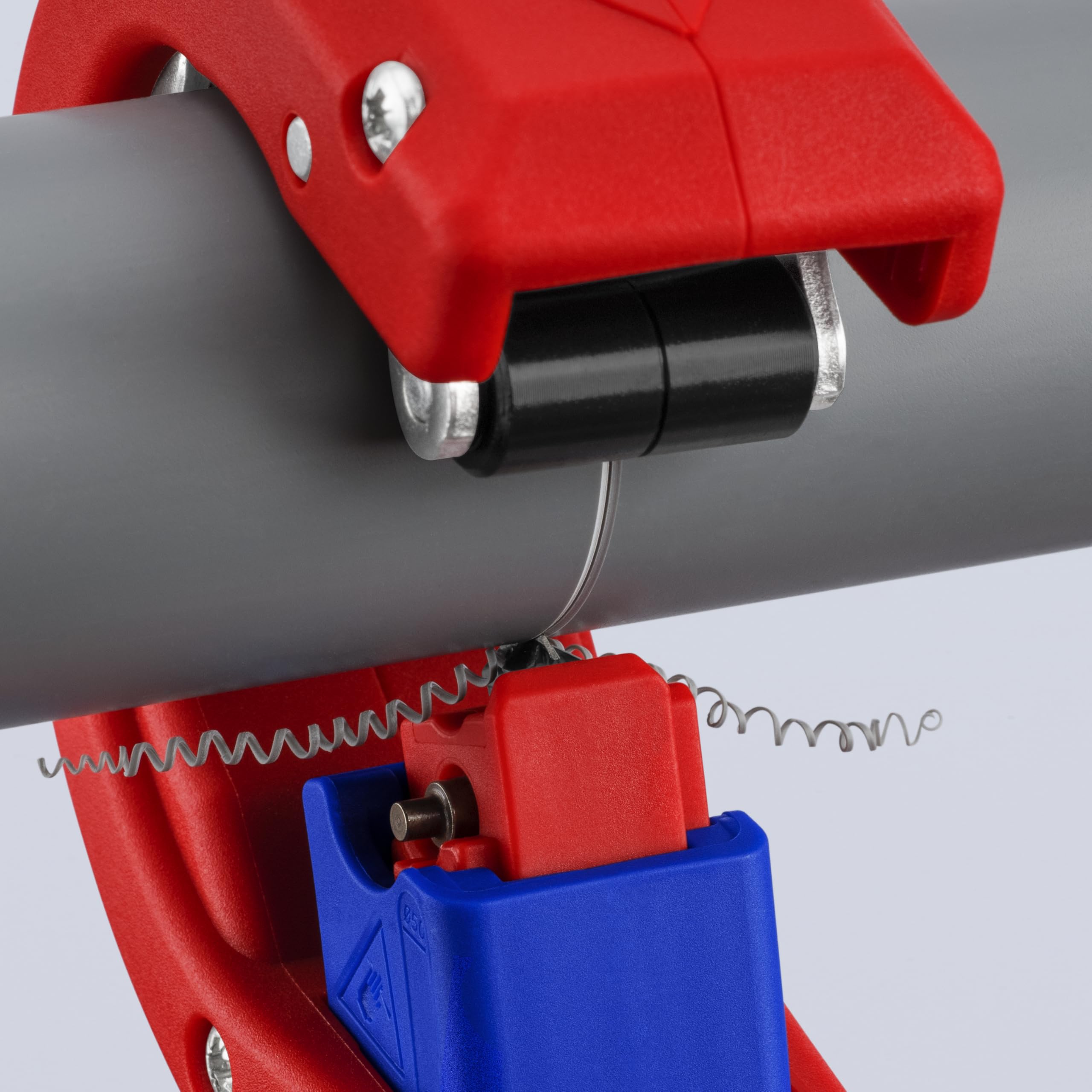 KNIPEX DPT50 Cortatubos para tubos de plástico de paredes gruesas, también con núcleo de espuma Corte y biselado en un solo paso en, 90 23 02 BK