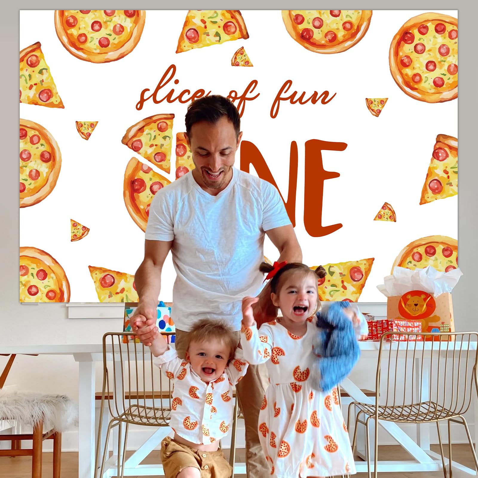 Sfondo Fotografico Per Festa A Tema Pizza – Decorazione Slice Slice Bambino, Telone 1,5x0,9m Per Compleanno Ragazzi E Ragazze