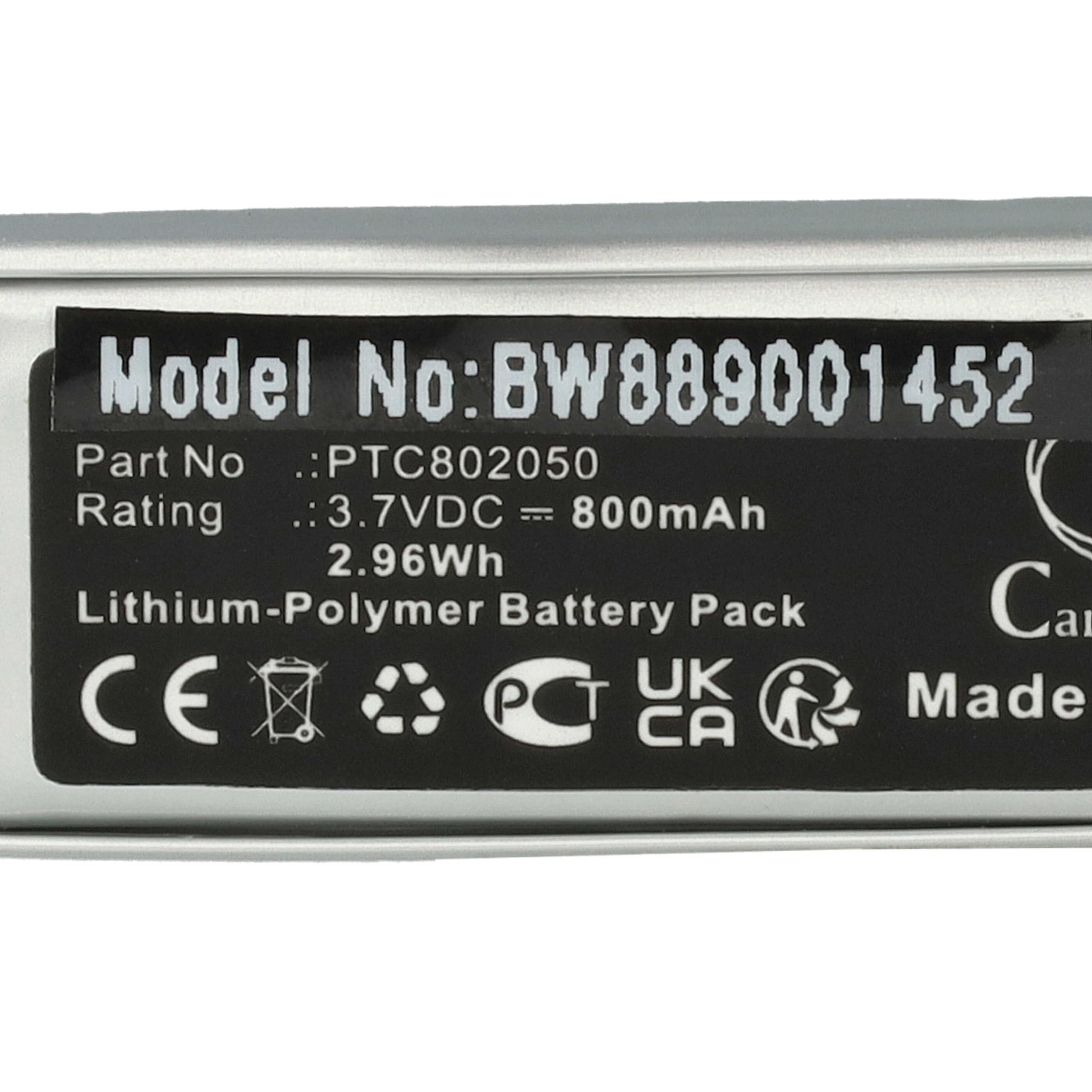 vhbw batteria compatibile con Sena SRL-01 (SP51), SRL2 auricolari cuffie wireless (800mAh, 3,7V, Li-Poly)