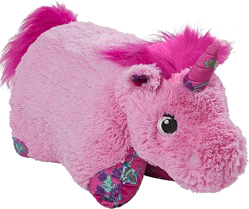 Pillow Pets Unicornio rosa colorido - Juguete de peluche de 18 pulgadas