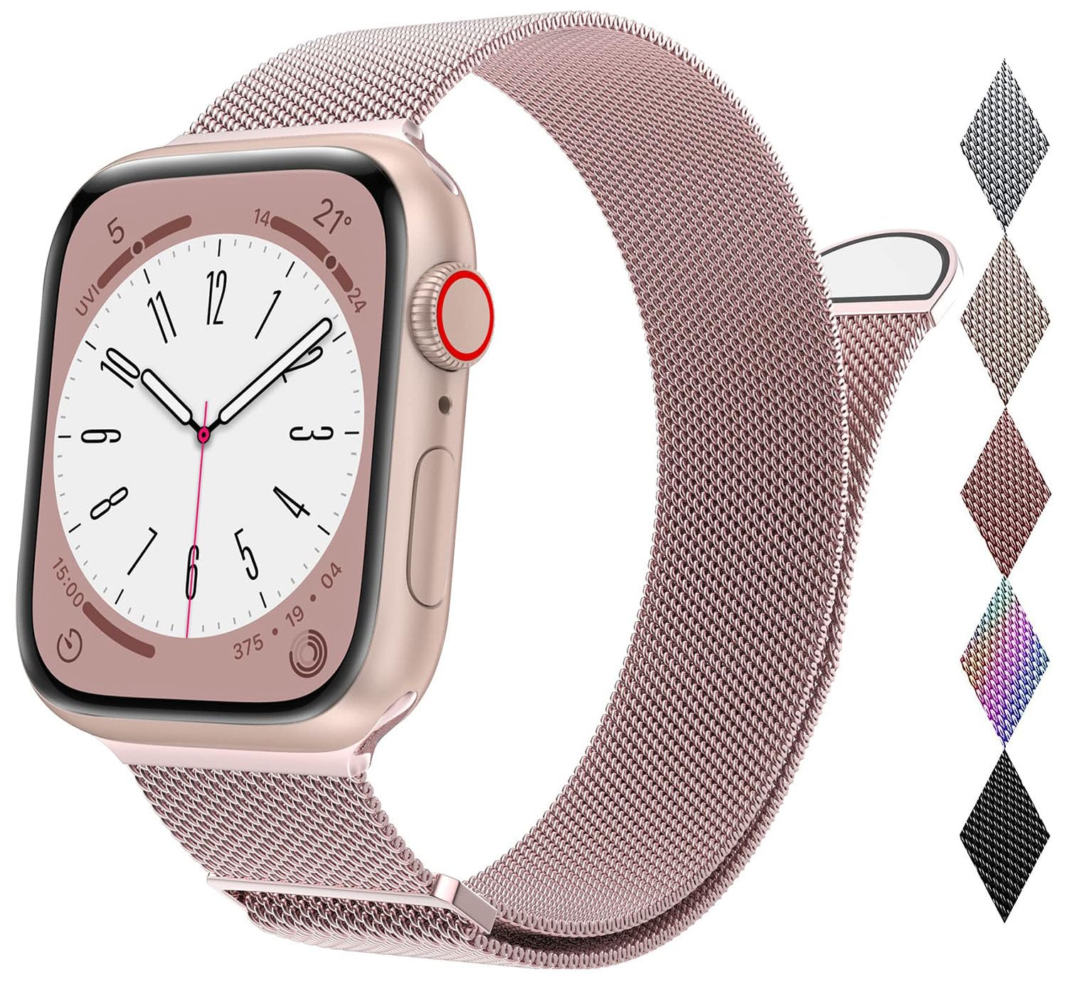 Compatible with Apple Watch Band 49mm45mm44mm 42mm 41mm40mm38mm for Women and Men, Magnetic Metal Stainless Steel Strap Wristband Compatible for iWatch Ultra 3/2/1 Series 11 10 9 8 7 6 5 4 SE Multi