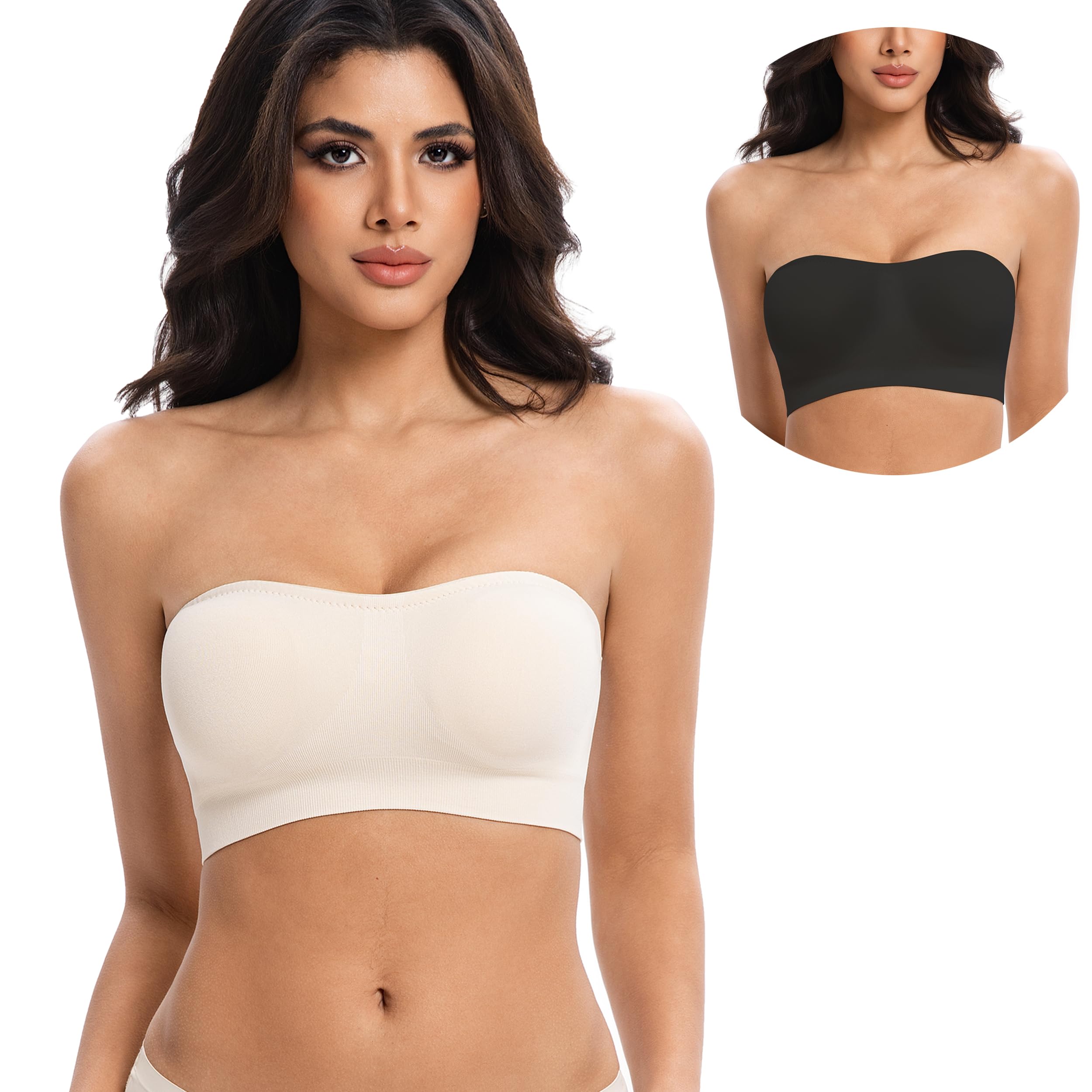 Lusait Bandeau Bra 3-Pack