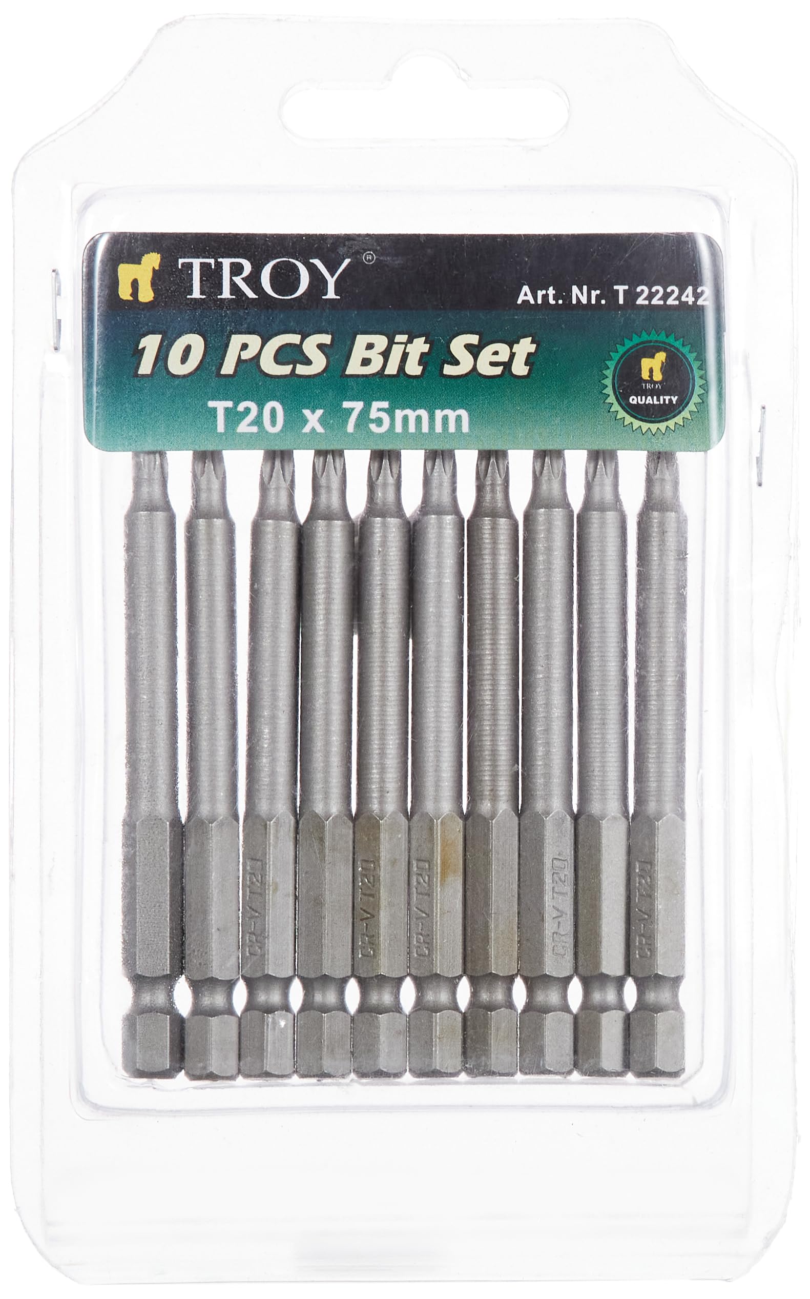 Troy T 22242 Torx Bits Uç Seti, T20 X 75 Mm : Amazon.com.tr: Yapı