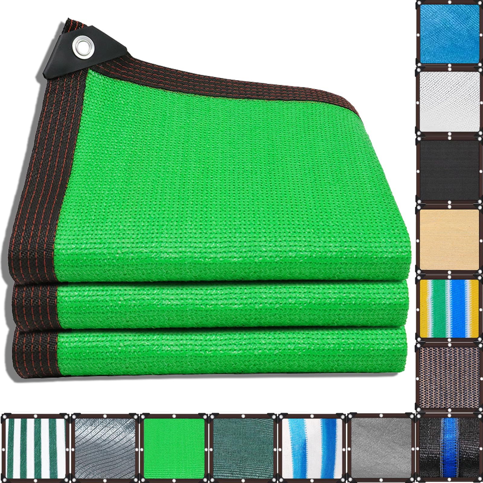 Red De Sombra 90% para Exteriores 9X10M Malla De Sombreo con Ojales UV Estable - Ideal para Terraza, Jardín, Balcón, Pergola, Gallinero - Tela HDPE Resistente Y Transpirable Verde