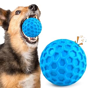 Squeaky Dog Toys for Aggressive Chewers Indestructible Dog Balls for Aggressive Chewers Squeaky Balls for Dogs Interactive Toys