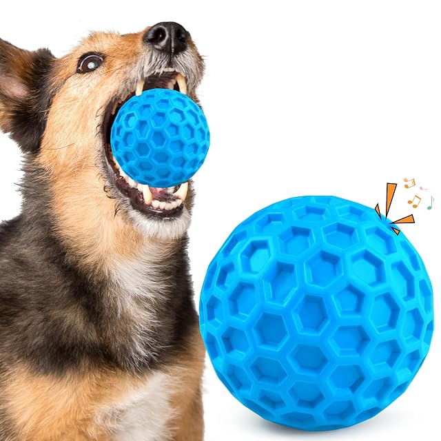 Squeaky Dog Toys for Aggressive Chewers Indestructible Dog Balls for Aggressive Chewers Squeaky Balls for Dogs Interactive Toys