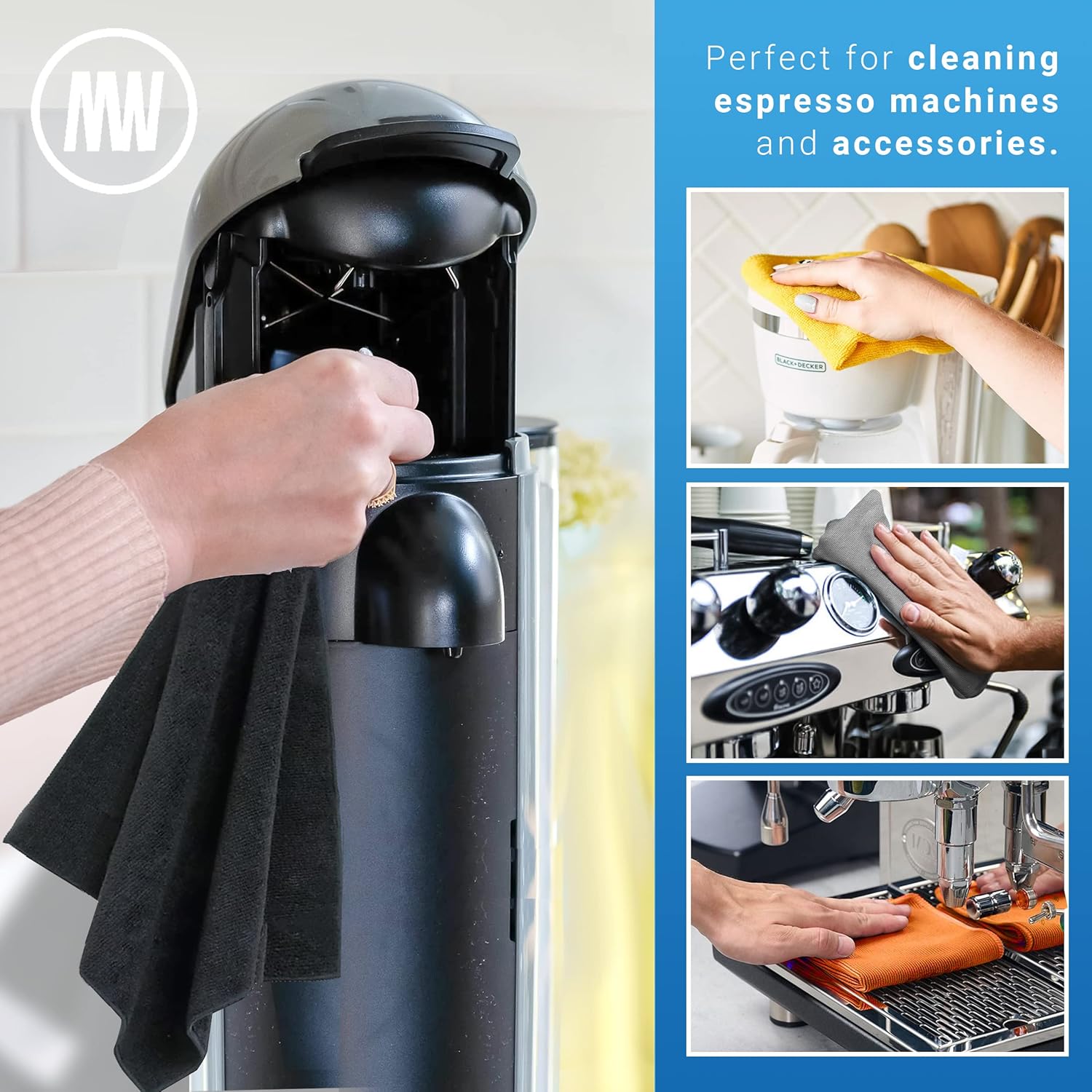 12" x 12" MW Pro Multi-Surface Microfiber Cleaning Cloths | Gray - 12 Pack | Premium Microfiber Towels for Cleaning Glass, Kitchens, Bathrooms, Automotive, Supplies & Products : Health & Household