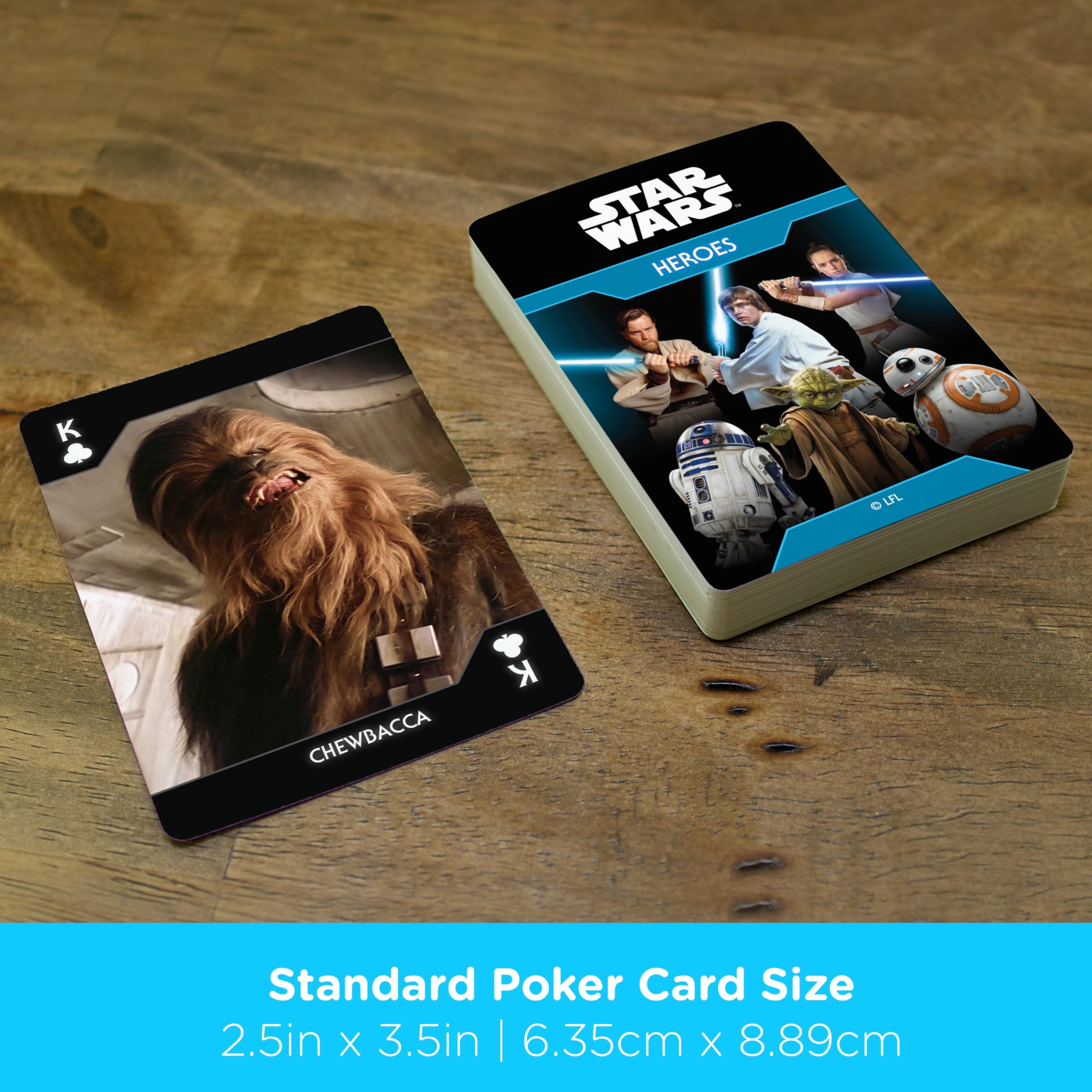 Aquarius Star Wars Playing Cards - Light Side Heroes Themed Deck of Cards for Your Favorite Card Games - Officially Licensed Star Wars Merchandise & Collectibles