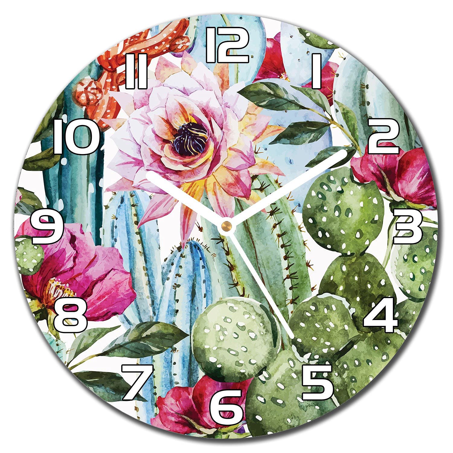 Horloge murale 30 cm en verre de sécurité pour cuisine et salon