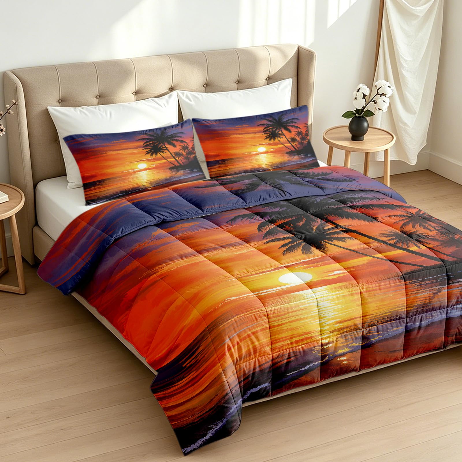 Generisch Waschbare Bettdecke Ohne Bezug 155x220 cm Strand Meer