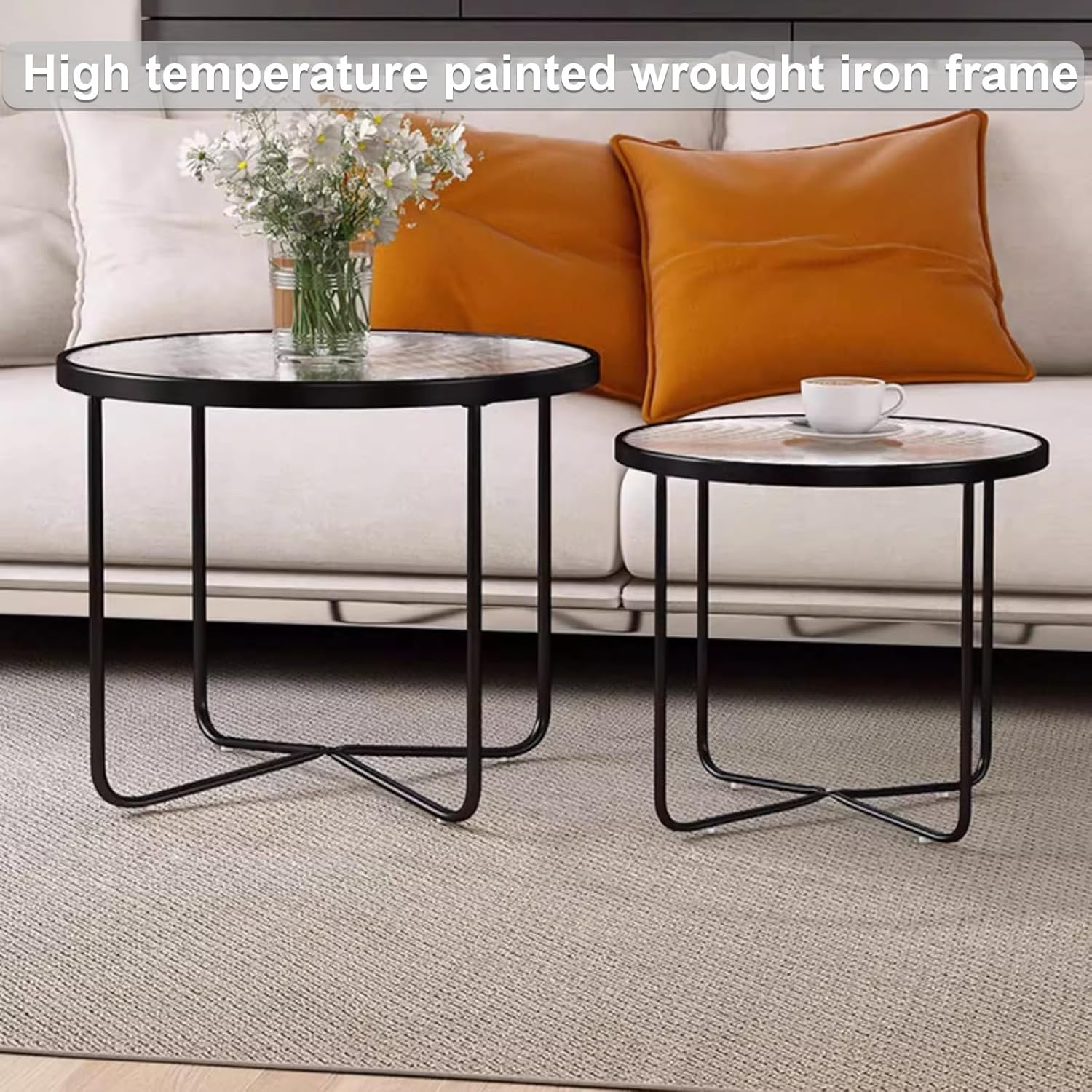 ローテーブル サイドテーブル テーブル テーブル 一人暮らし リビングテーブル 丸テーブル小さなコーヒーテーブル、メサ・デ・セントロ