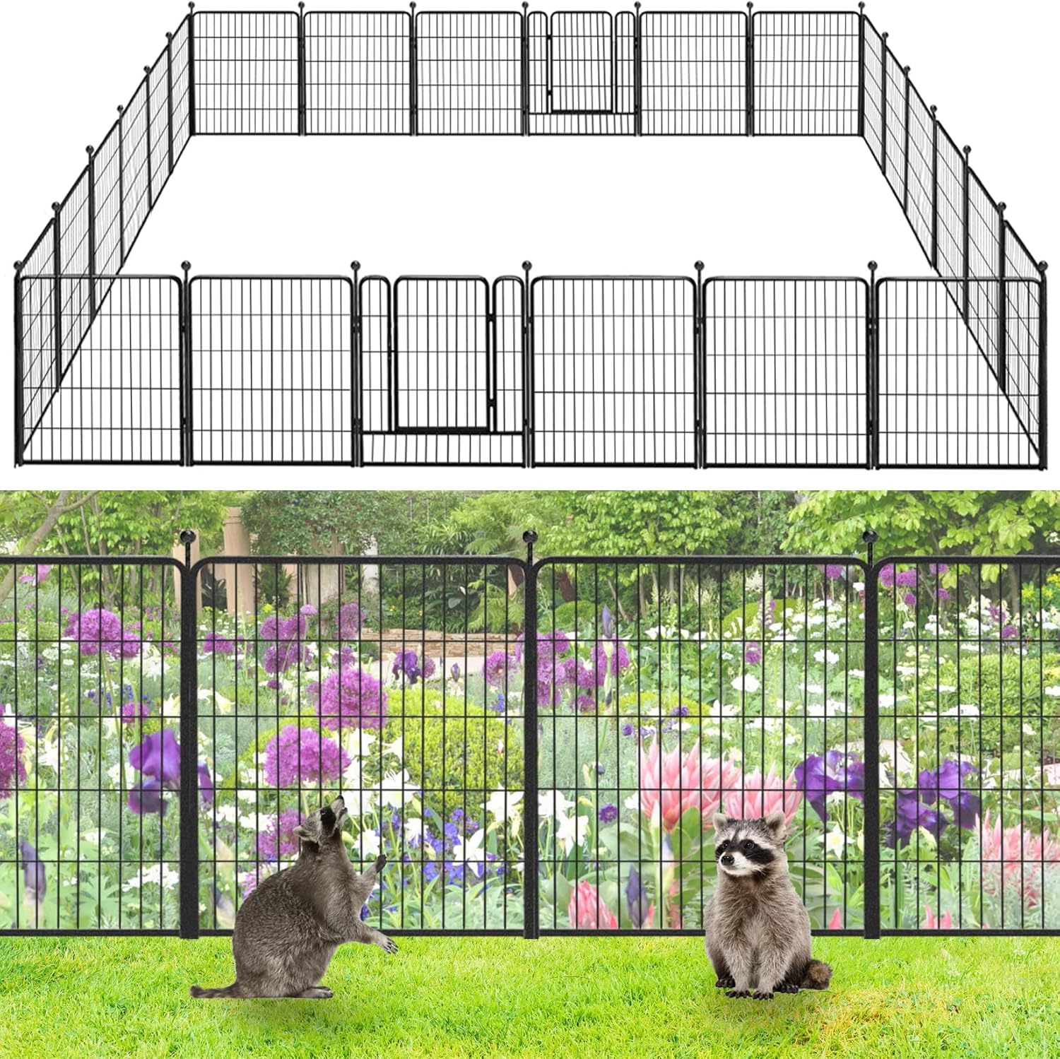 YMW Garden Fencing Metal Fence Decorative Garden Fence