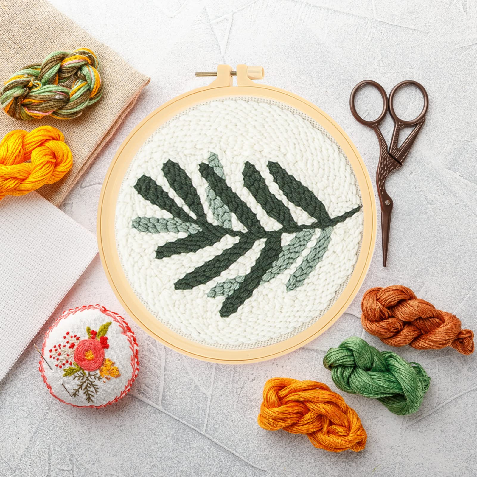 HOMSFOU 3 Ensembles Kit de Broderie à Points Croisés pour Garçon Fille Ensemble Diy avec Outils de Couture Matériel Durable pour Débutants et Bricoleurs