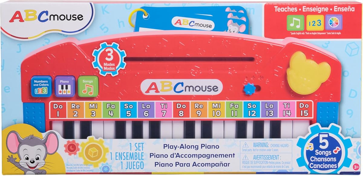 ABCmouse® Play-Along Piano, 3 Learning Modes, Learning and Education, Pretend Play, Kids Toys for Ages 3 Up by Just Play