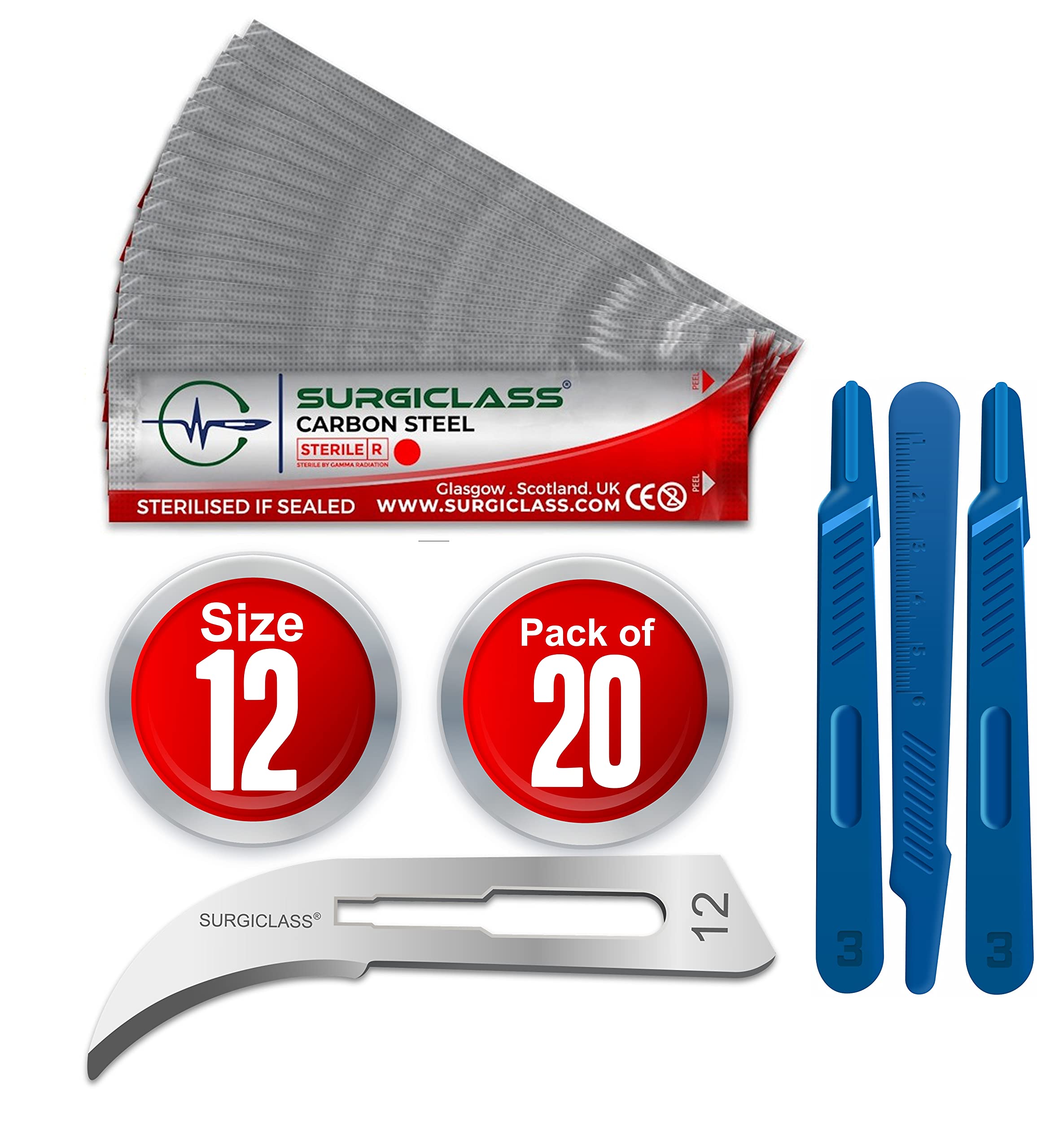 Lame Per Bisturi In Acciaio Al Carbonio Mis."10&Prime; Heinz Herenz 100 Pz. | Odonto Magic