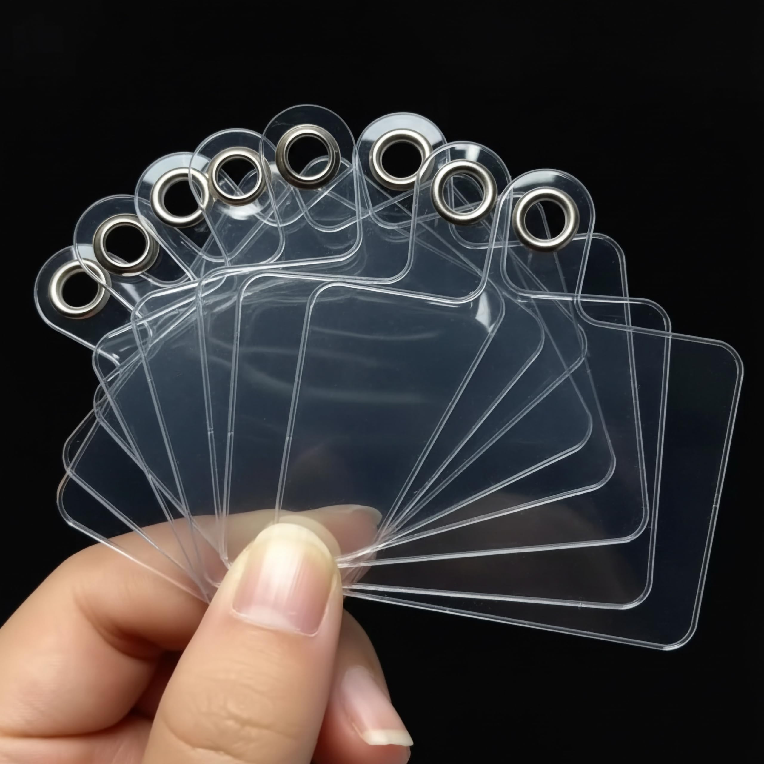 INDIKONB Transparent Phone Lanyard Patch with Metal Eyelet - Universal Clear Phone Tether Tab for Mobile Strap & Charm - Ultra-Thin Case Connector Gasket (8 Pcs)-image-13