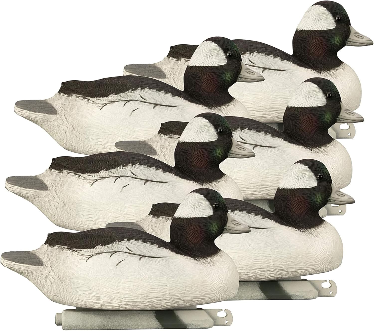 Higdon Outdoors Battleship Bufflehead Duck Decoys | Unsinkable with Swivel Heads & Weighted Keels | High-Contrast Visibility| Durable & Easy-Set Floating Design | Foam Filled | 6pk | All Drakes