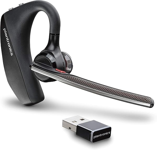 Plantronics - Voyager 5200 UC (Poly) - Bluetooth Single-Ear (Monaural) Headset - Compatible to connect to your PC and/or
