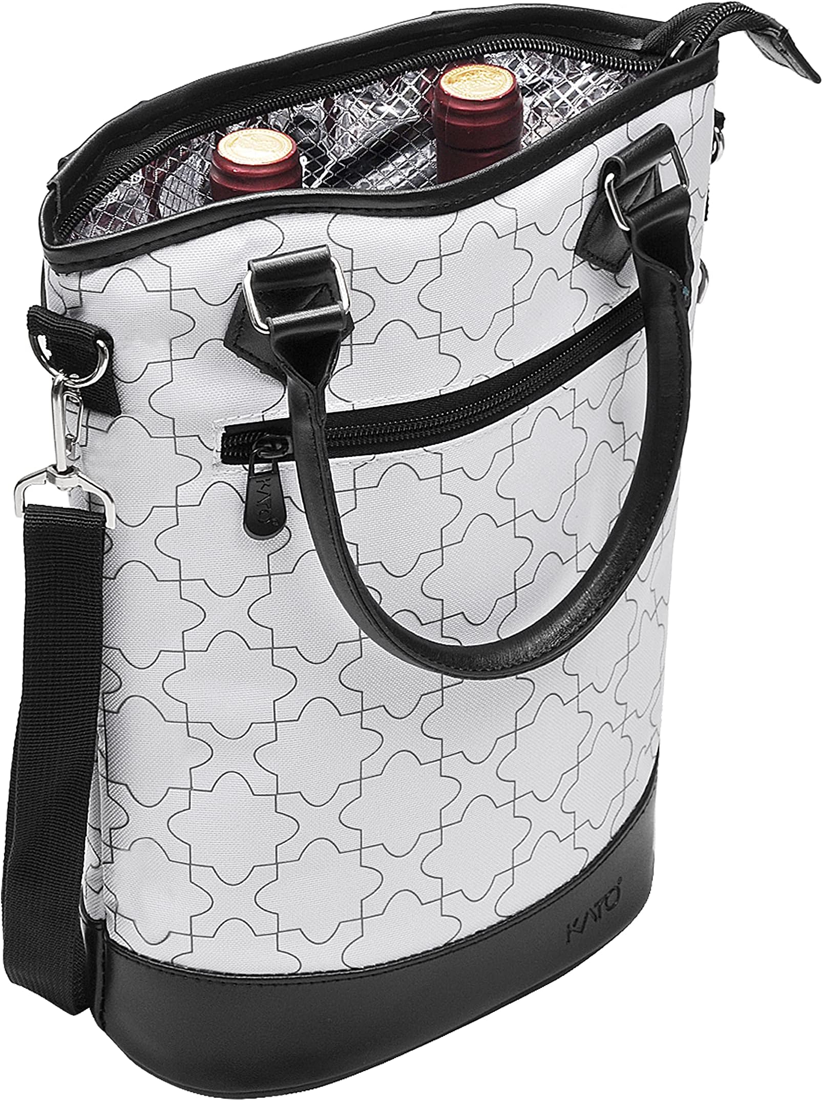 Wine Carrier Tote Bag 4 Bottle Pockets Attractive wine