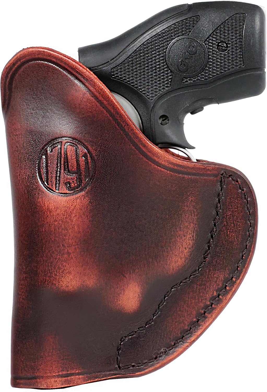 1791 Gunleather 38 Special Holster for J Frame and Snub Nose Revolvers, Tuckable IWB Leather Revolver Holster fit Taurus 856, Ruger LCR, S&W Bodyguard, 637, 638, 642 airweight