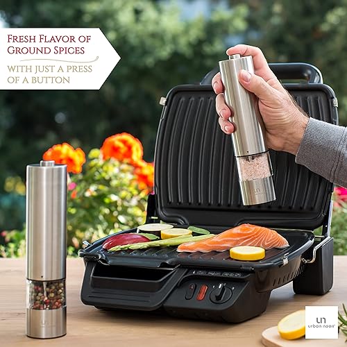 Miniatura 77 de urban noon - Bandeja para molinillo de sal y pimienta, acrílico transparente, molinillos de hasta 2.2 pulgadas de diámetro Bandeja de molino