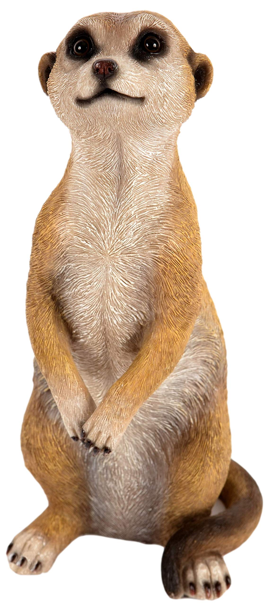 Garden Creations Beige Standing Meerkat Ornament Home Decor Garden Resin Statue Patio Lawn Patio Life Like Attention To Detail Figurine Frostproof 30Cm