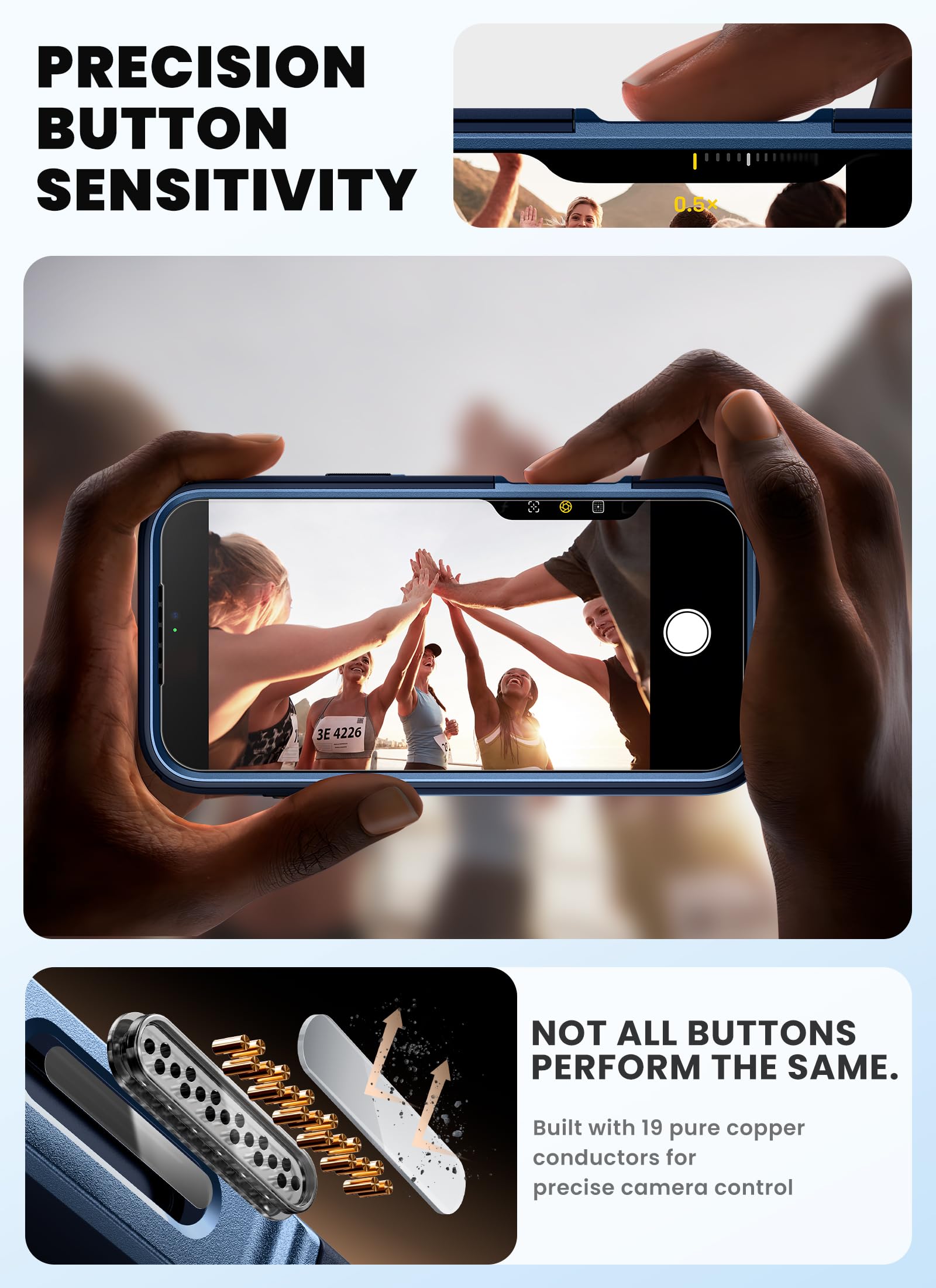 i-Blason Etui do iPhone'a 17 Pro MagSafe z podstawką [szkło hartowane 9H] [przycisk sterowania aparatem] Etui bumper, wytrzymała obudowa ochronna, magnetyczna obudowa na telefon 6,3" 2025 (Azure)