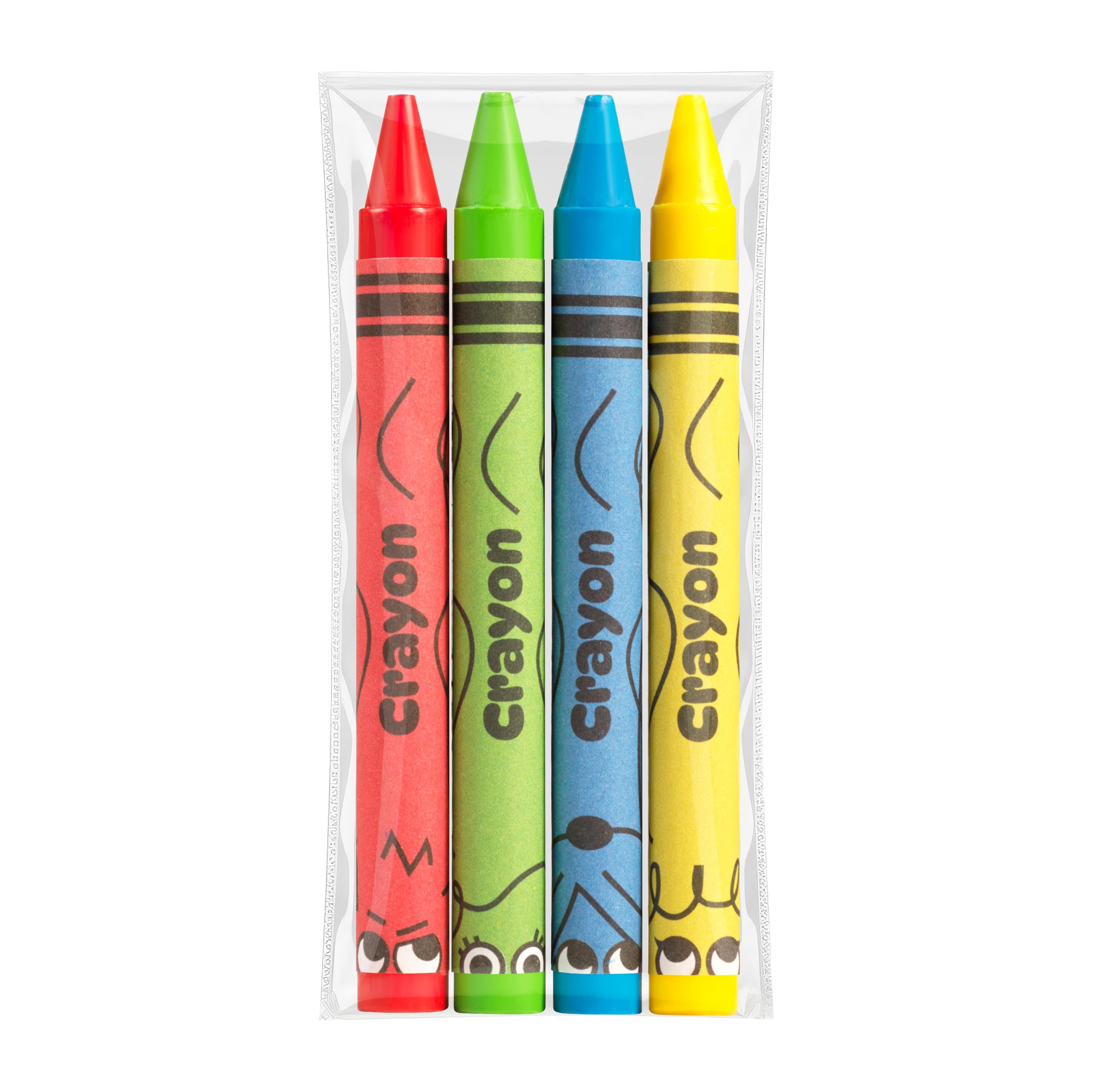 Großkreiden, 200 Stück (50 Sets von 4 Stück), einzeln verpackte Buntstifte, Partygeschenke für Kinder, Restaurants, Klassenzimmer, Geburtstagsgeschenktüten, Schulbedarf, Reisen, Kleinkinder, Malspaß