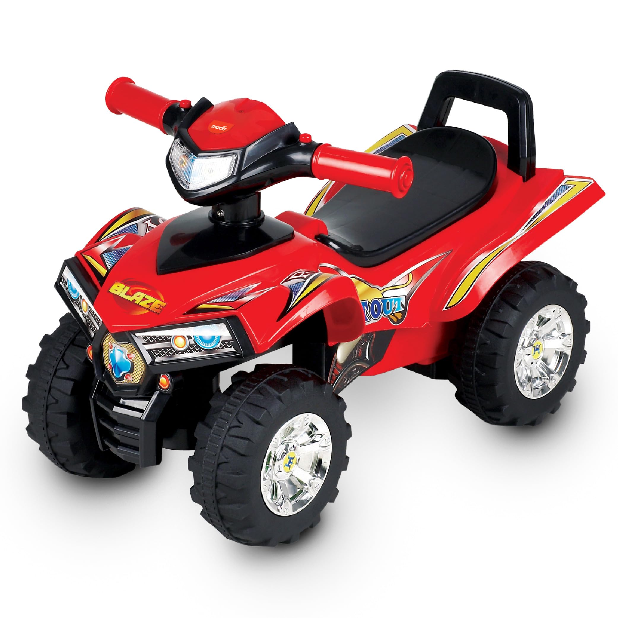 The Moon Brand Blaze Quad Bike for Kids Toddler Fun GamesATV Design, Durable & Safe, LED LightsMusic, Gift Ideas for 12 Months+ boys/Girls - Red