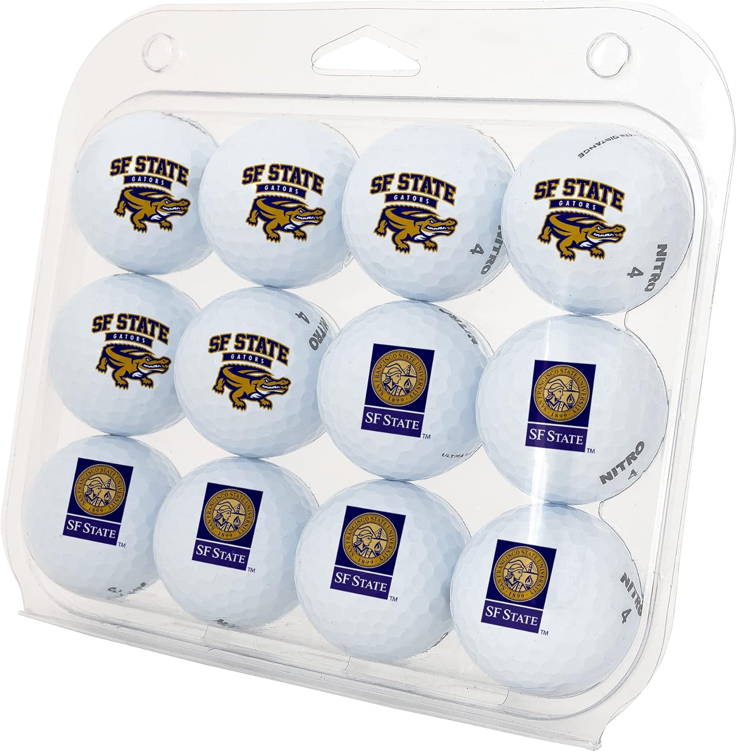 Desert Cactus San Francisco State University Golf Balls 12 Pack – SFSU Gators Full Color Dozen – Officially Licensed Sport Team Accessory