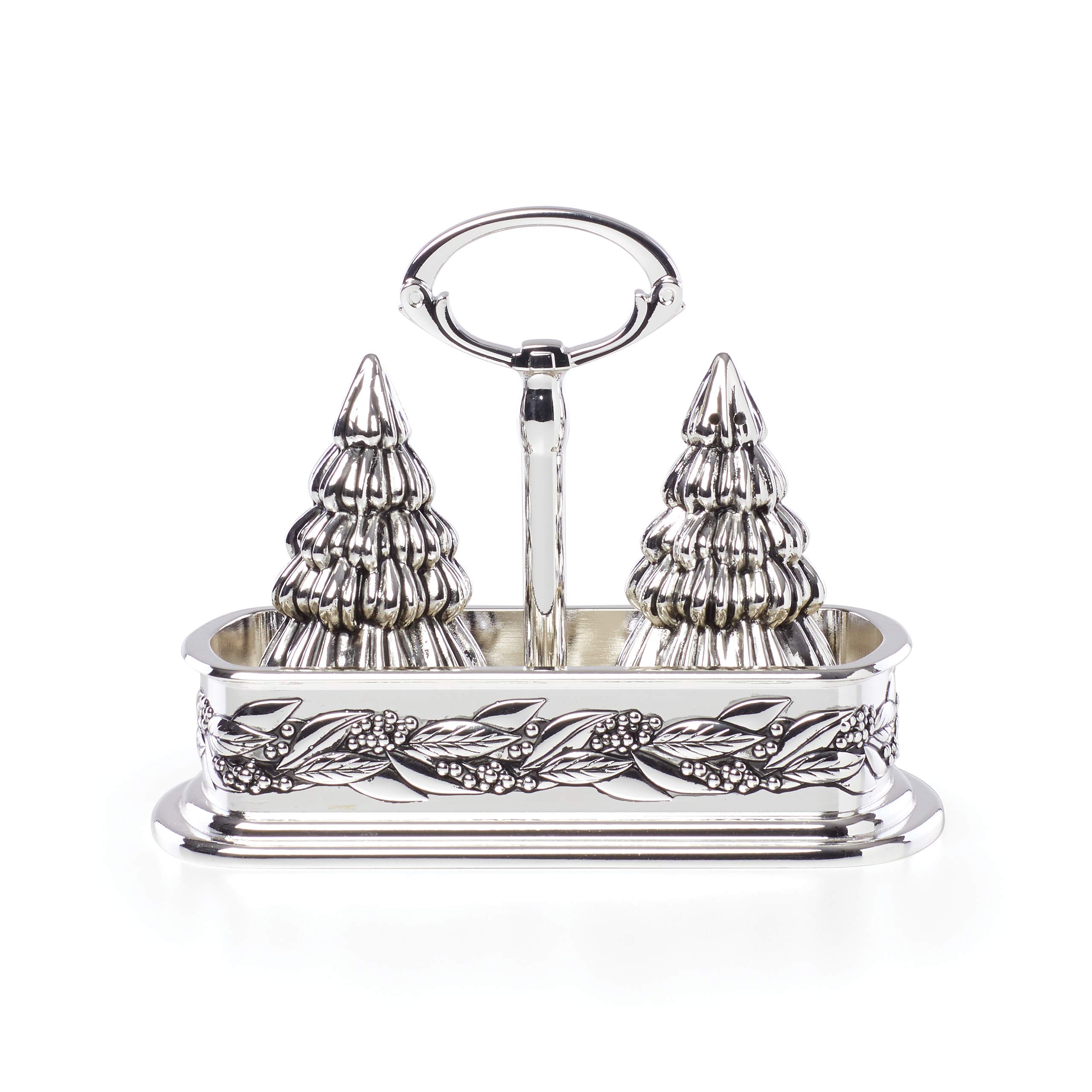 Reed & BartonSnow Berry Salt & Pepper Caddy, 2.60 LB, Metallic