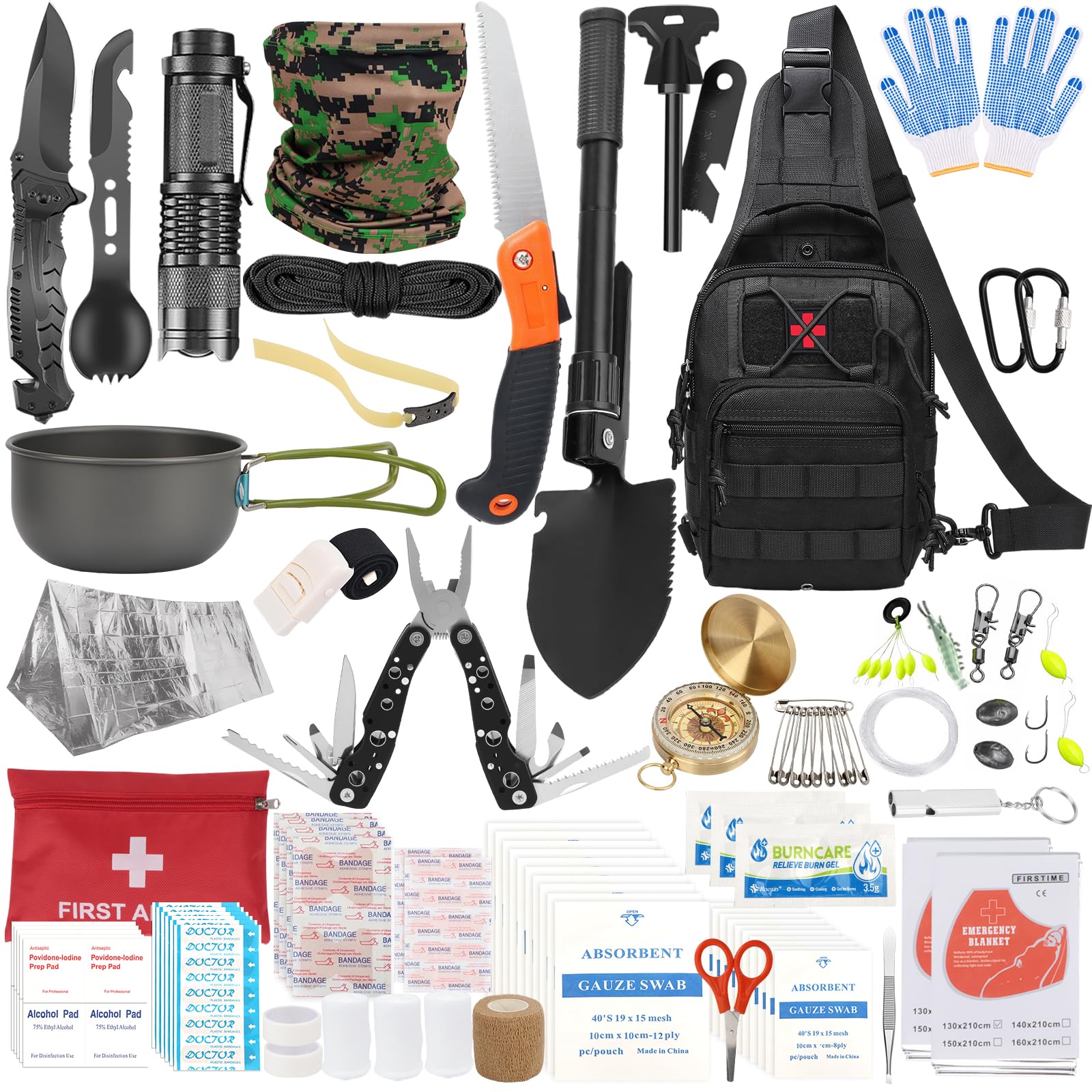 Pliante Pelle De Survie Multi-Usage – Camping, Militaire, Chasse (Sans Marque)