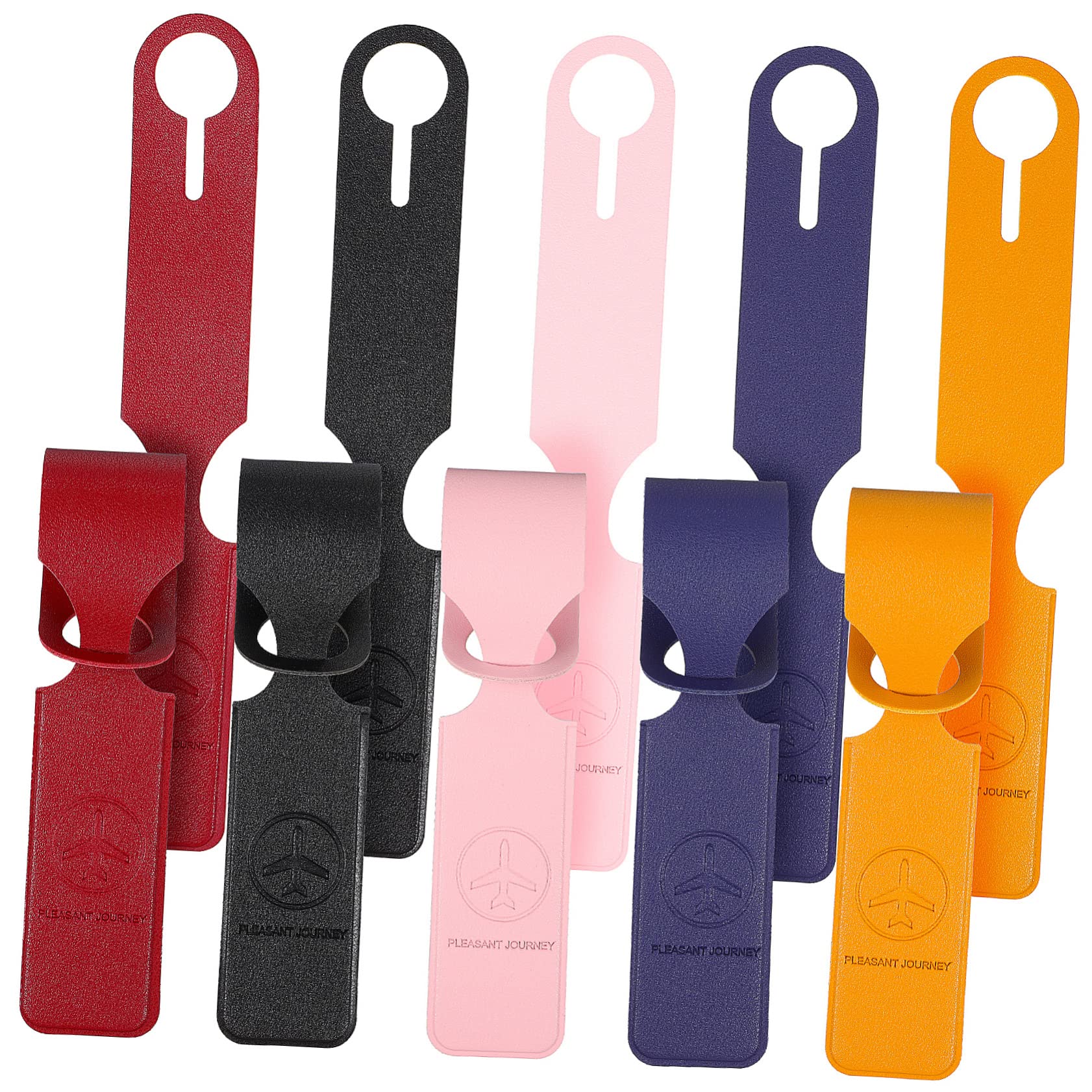 3 Set Etichette Per Bagaglio Colorate Pu Leggere E Resistente Identificatori Per Valigie Con Design E Portatile Per Viaggi E Aeroporti 10 Pezzi*3