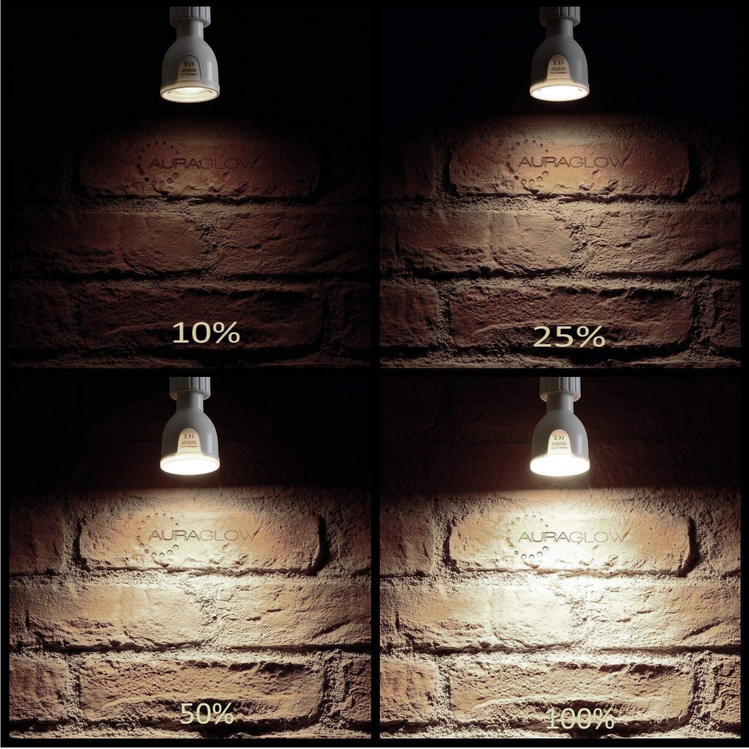 Auraglow GU10 CCT LED Lampen 6er Pack mit Fernbedienung, 2700K-6500K | 5W Dualweiß Spots, 50W Äquivalent, dimmbar, Tageslicht bis Warmweiß, 8 Zonen, kein Hub, für Einbaustrahler