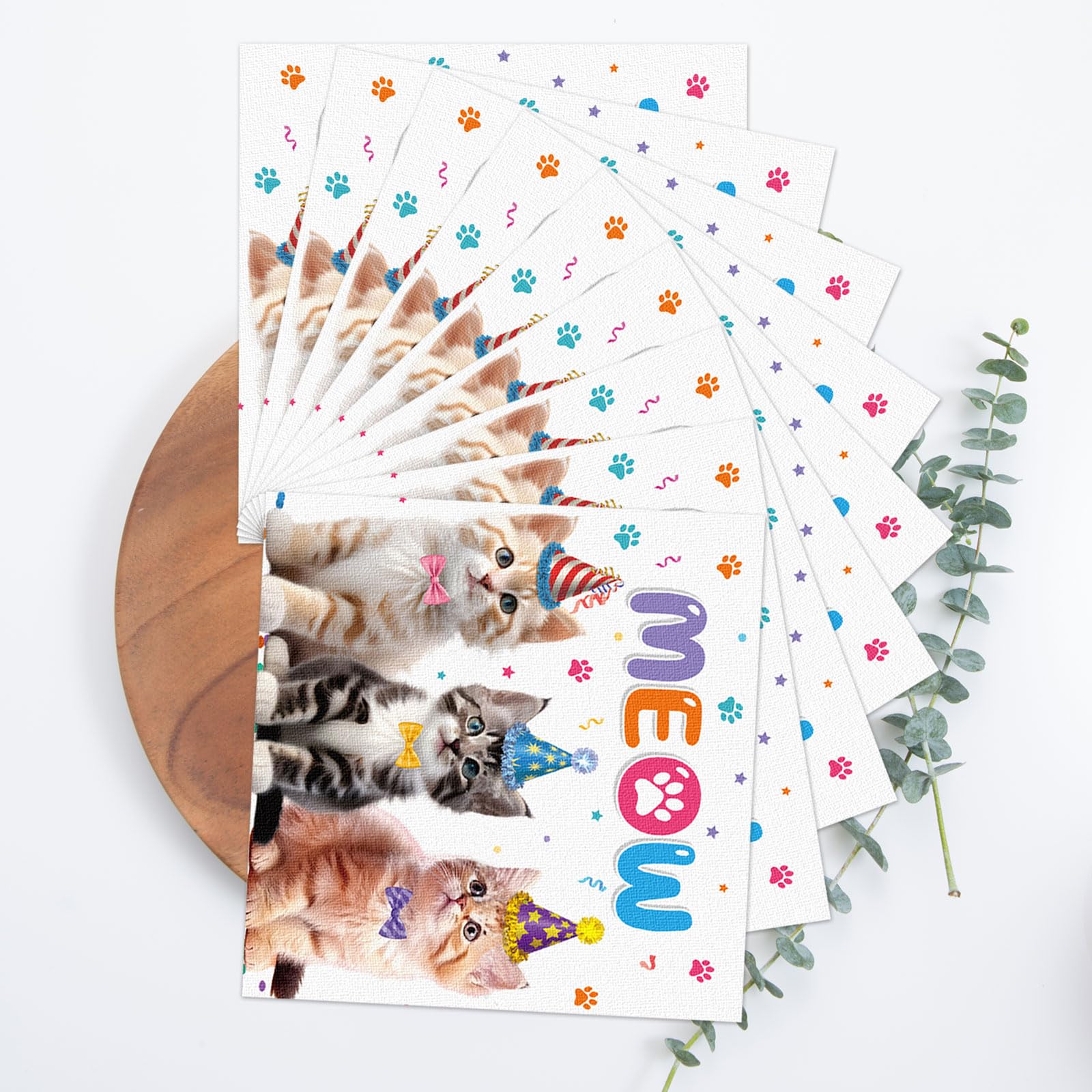 20 Serviettes Chat Noir Pour L'anniversaire De Votre Enfant