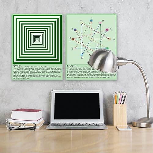 Miniatura 4 de SADIKALO Tabla de ejercicios para ojos, relajación muscular visual, oficina, aula, decoración de pared, miopía, ojos secos, regalos de oficina,