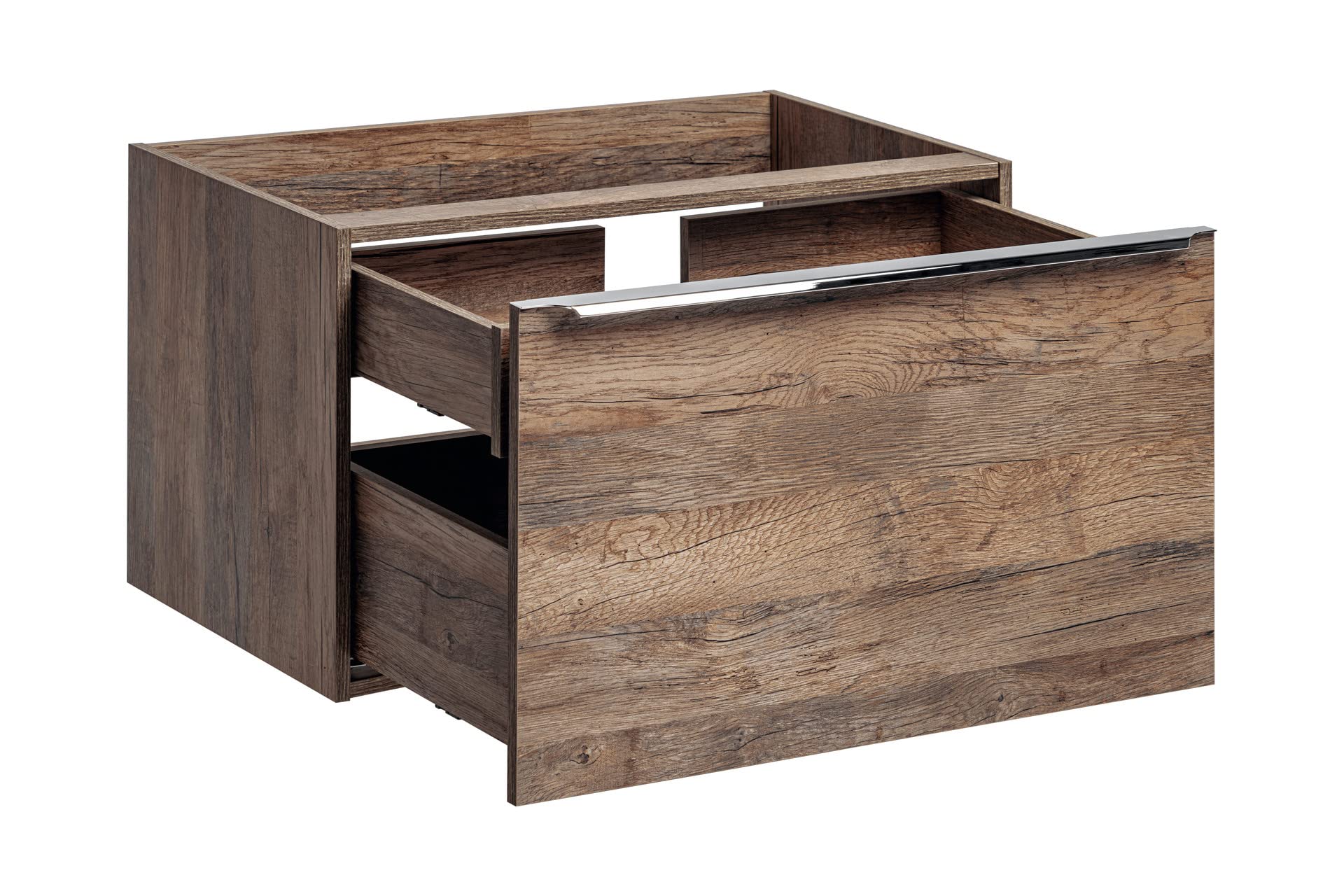Mebel umywalkowy 80 cm Santa FE Oak, Mebel umywalkowy z blatem, wiszące meble łazienkowe, Nowoczesne meble łazienkowe, kolor dąb Santa fe (bez blatu roboczego)