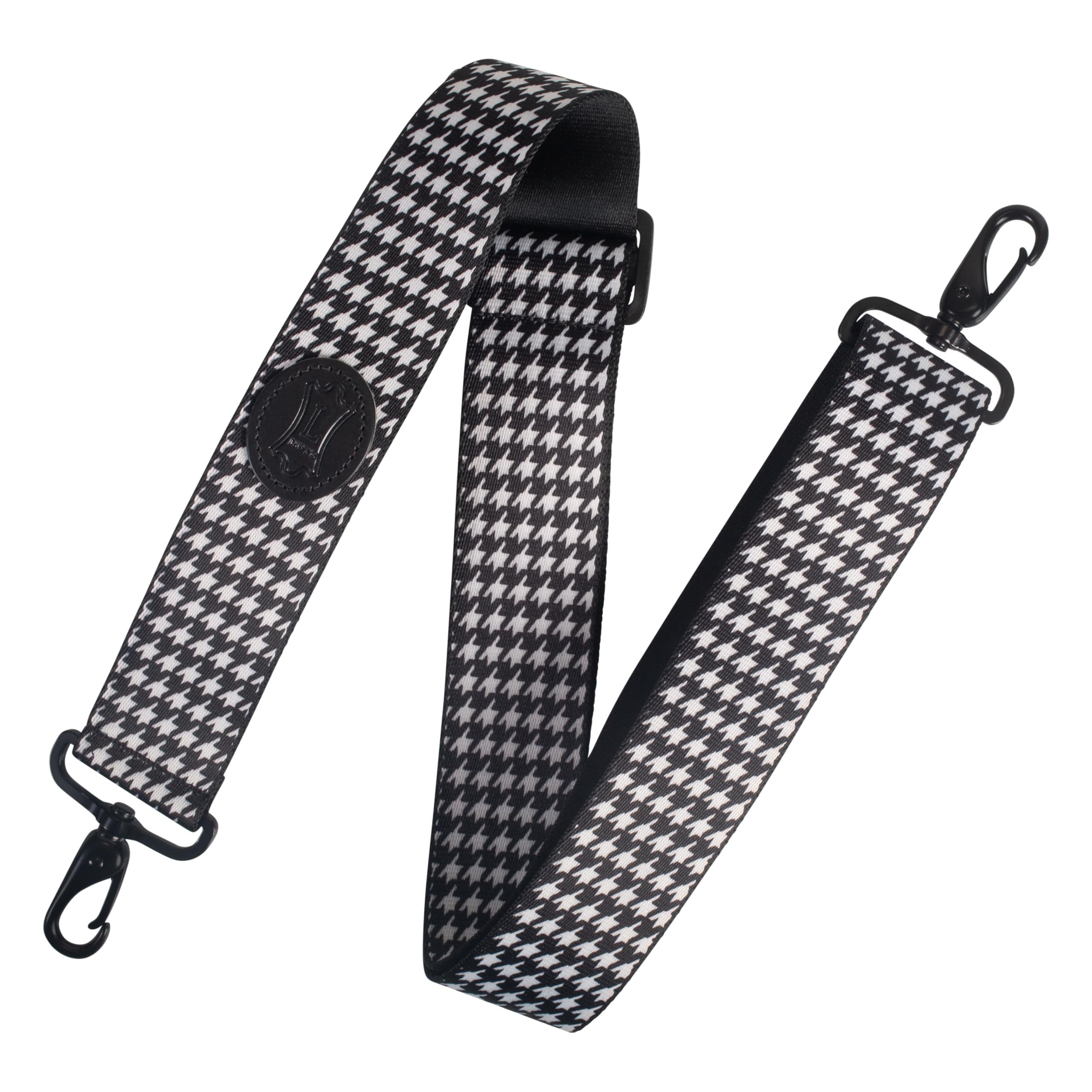 Levy's Leathers 2" Wide Polyester Case Strap Fits Most Instrument Cases with D-Ring Clips; Houndstooth (MCP-001)