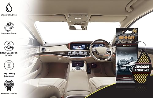 Miniatura 2 de Aroon - Aromatizante para automóvil Sport LUX  Aromatizante de cartón para automóvil y hogar 12 Dorado
