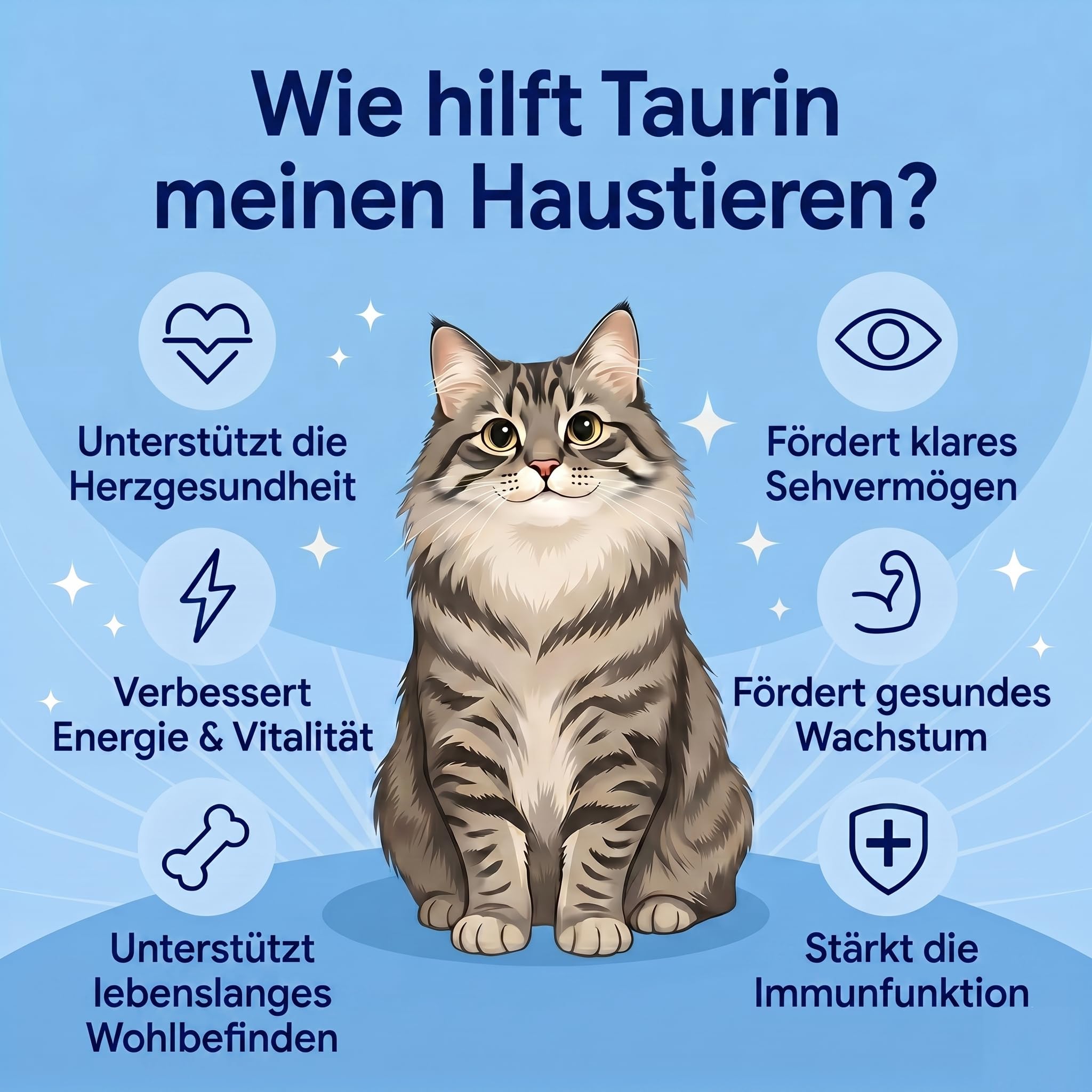 Koyopet Taurin Aminosäure-Ergänzungsmittel für Katzen, Pulver, 200 g, unterstützt Herz, Sehvermögen und Vitalität (1)