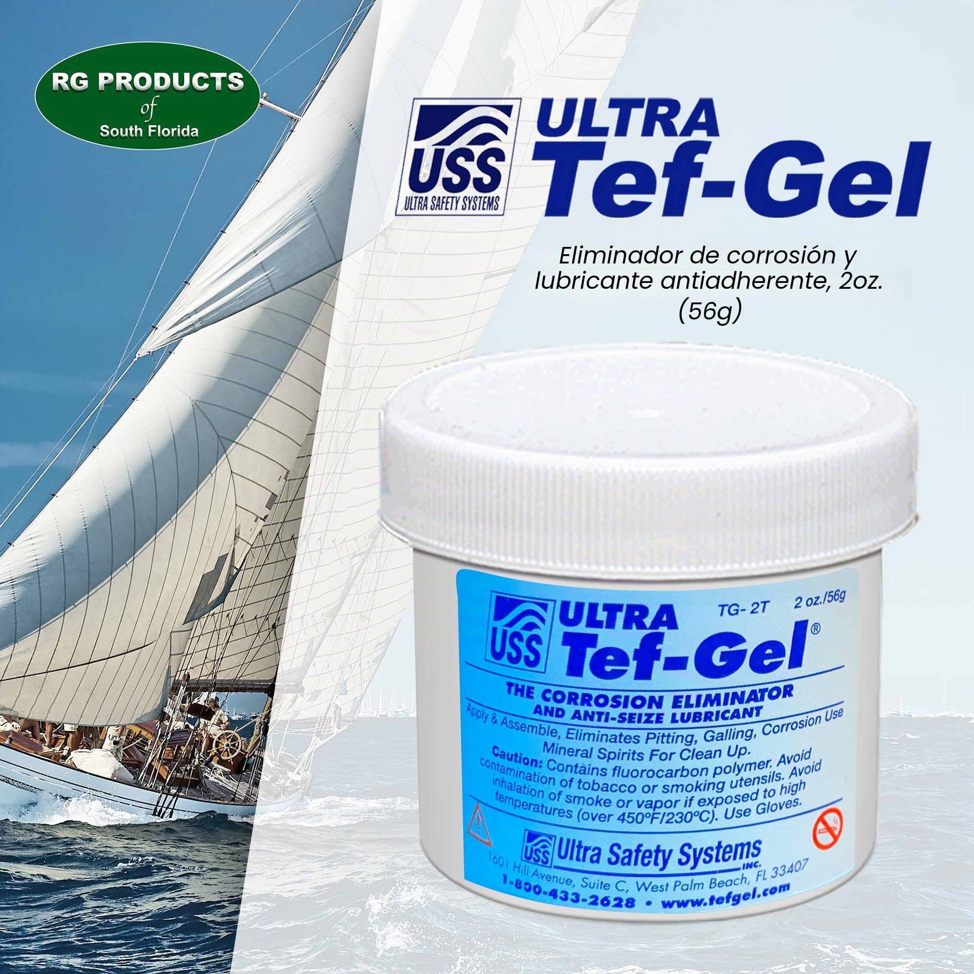 TEF-GEL Lubricante Anticorrosivo Galvánico, Tarro de 57g (2oz)