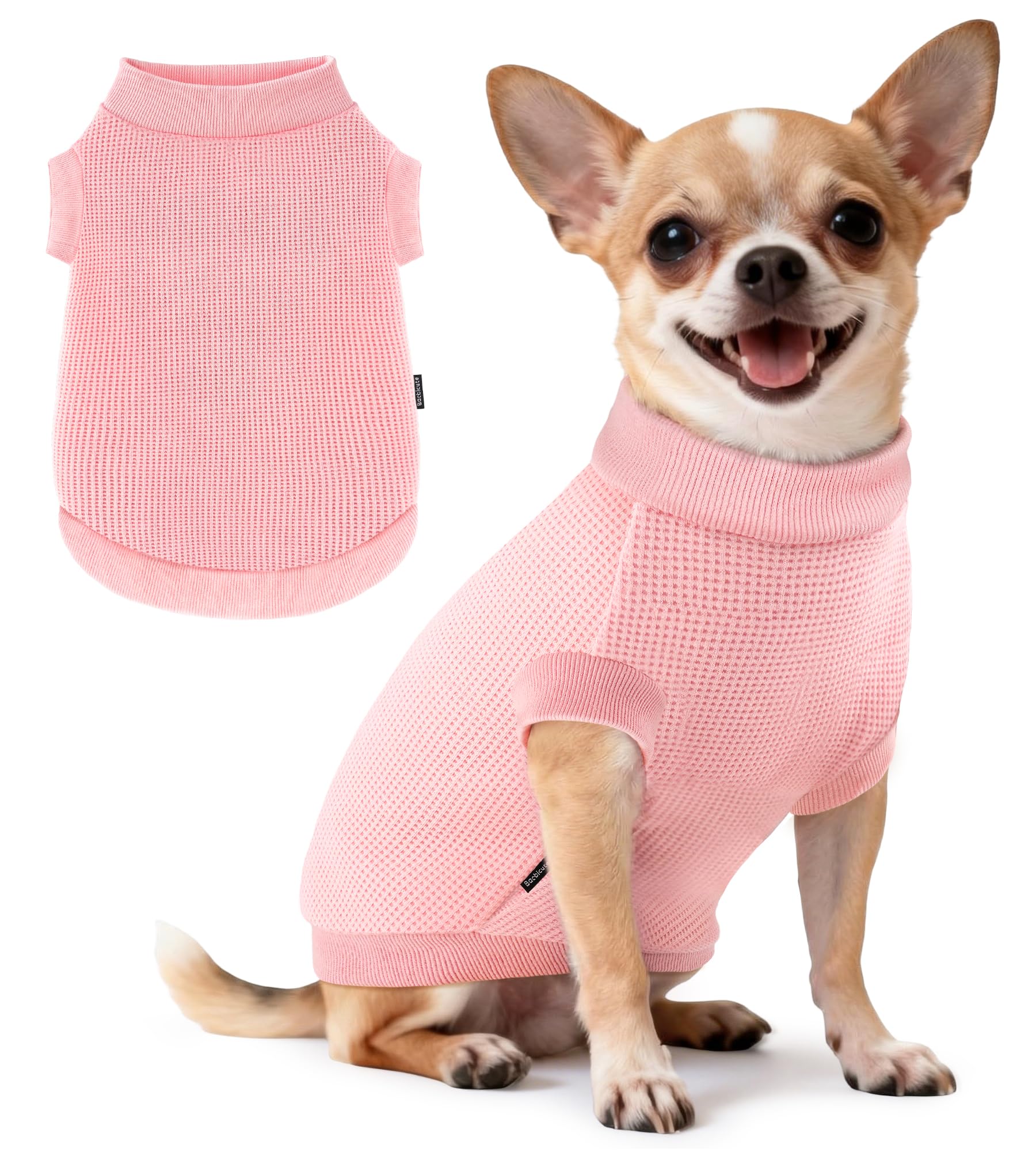 1 Pack Dog Shirt for Small Supplies Functional Waffle Dog Clothes Warm Soft Sweatshirt Outfit for Dogs Cats Pet Apparel