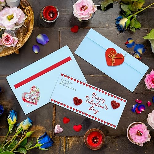 Miniatura 2 de Juvale Paquete de 100 sobres azul claro #10 con solapa cuadrada para enviar cartas, invitaciones (4 18 x 9 12 pulgadas) - Sobres de negocios